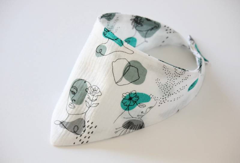 Musselin Tuch Baby Lätzchen Femme Grün Musselin Tuch Baby Lätzchen Femme Grün von Etsy - tjbibs