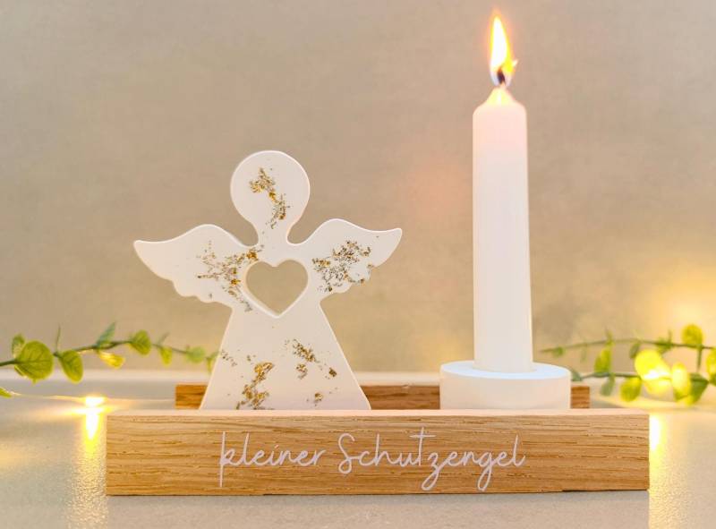 Aufsteller Mit Schutzengel & Kerzenhalter - Individuell Anpassbar von Etsy - trostpflbastelliebe