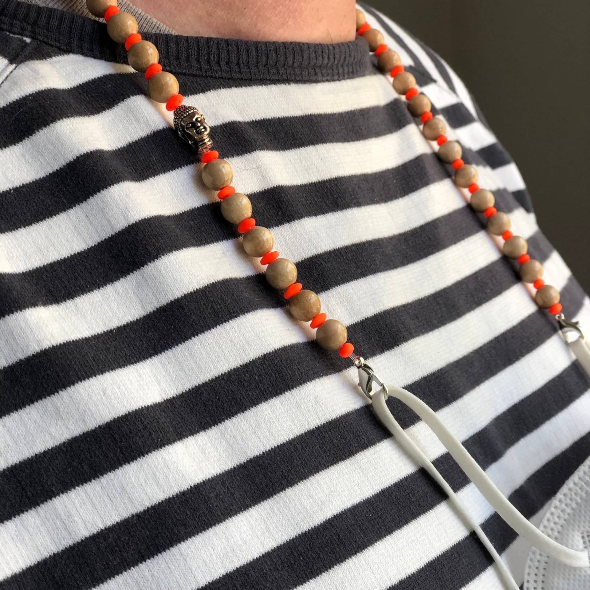 Brillenkette "Buddha - Wood Neon Orange" Brillenkette "Buddha - Wood Neon Orange" von Etsy - trudiloves