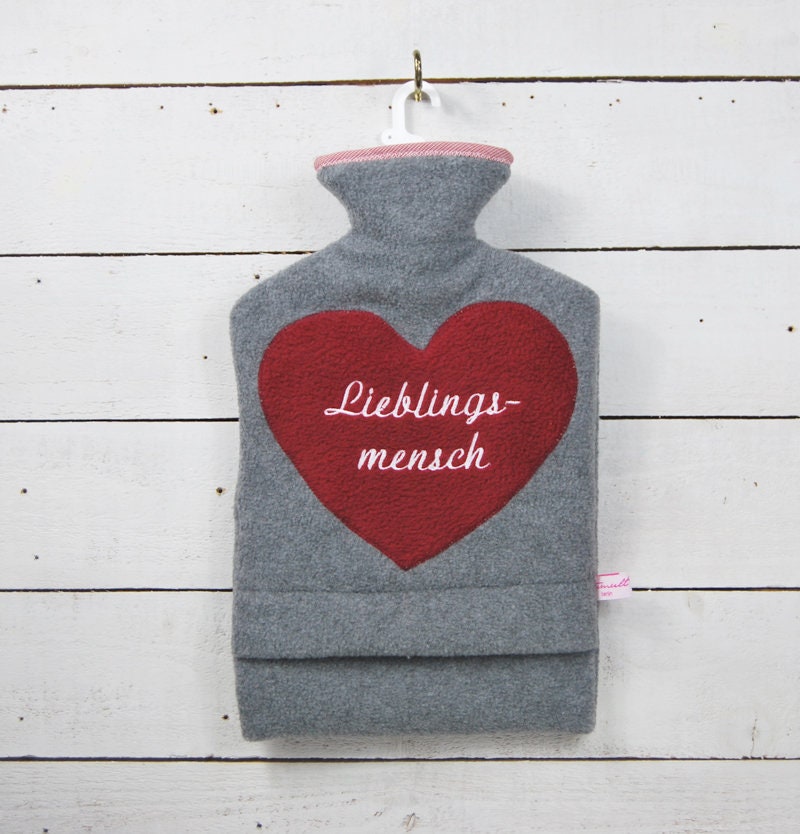 Lieblingsmensch" - Wärmflaschenbezug Inkl Flasche von Etsy - tumultberlin