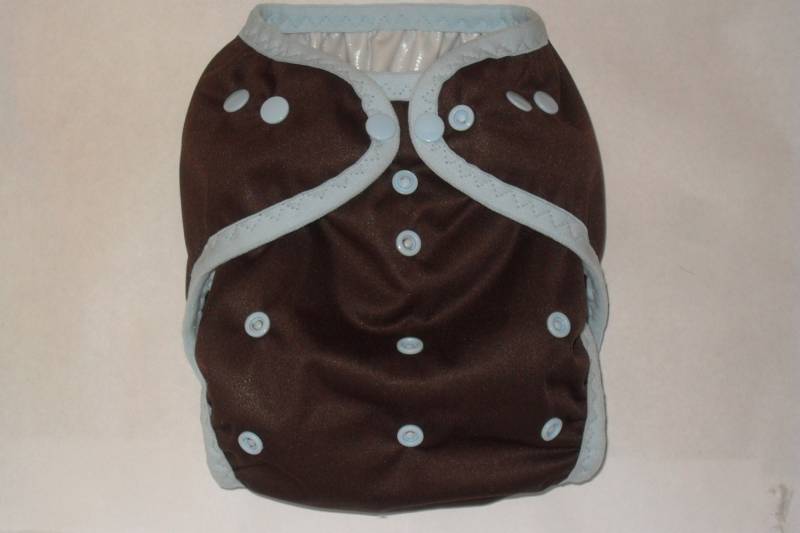 Brown-Pul-Windel Mit Licht Blau Snaps von Etsy - twinkletoesdiapers