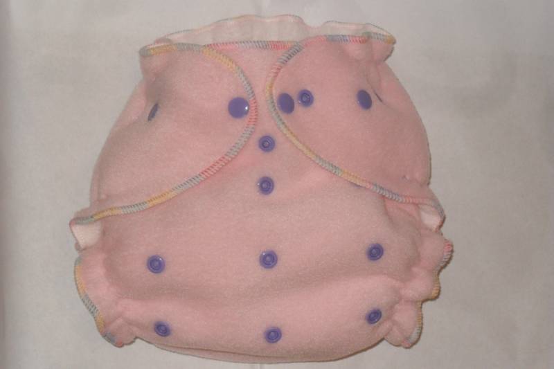 Helle Rosa Fleece-Windelhülle Mit Pastellfarbenem Wirbelfaden von Etsy - twinkletoesdiapers