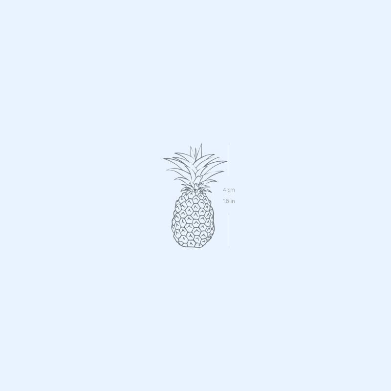 Ananas Semi-Permanent 2-Wochen Tattoo | 2Er Set von Etsy - twoweektattoos