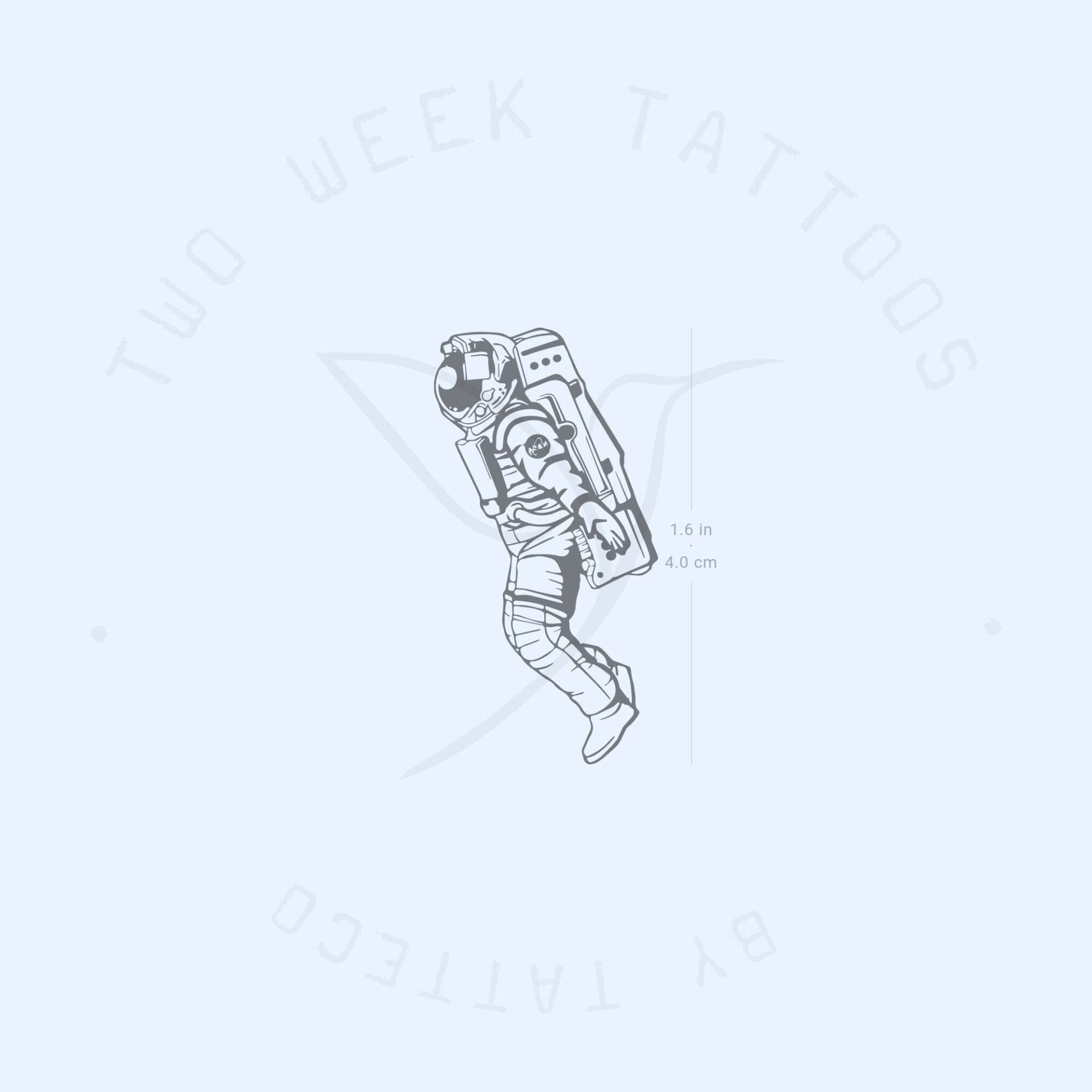 Astronaut Semi-Permanent Tattoo | 2Er Set von Etsy - twoweektattoos