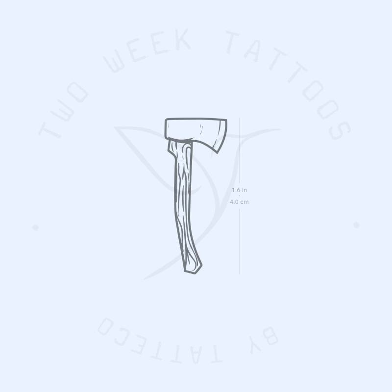 Axt Semi-Permanent 2-Wochen Tattoo | 2Er Set von Etsy - twoweektattoos
