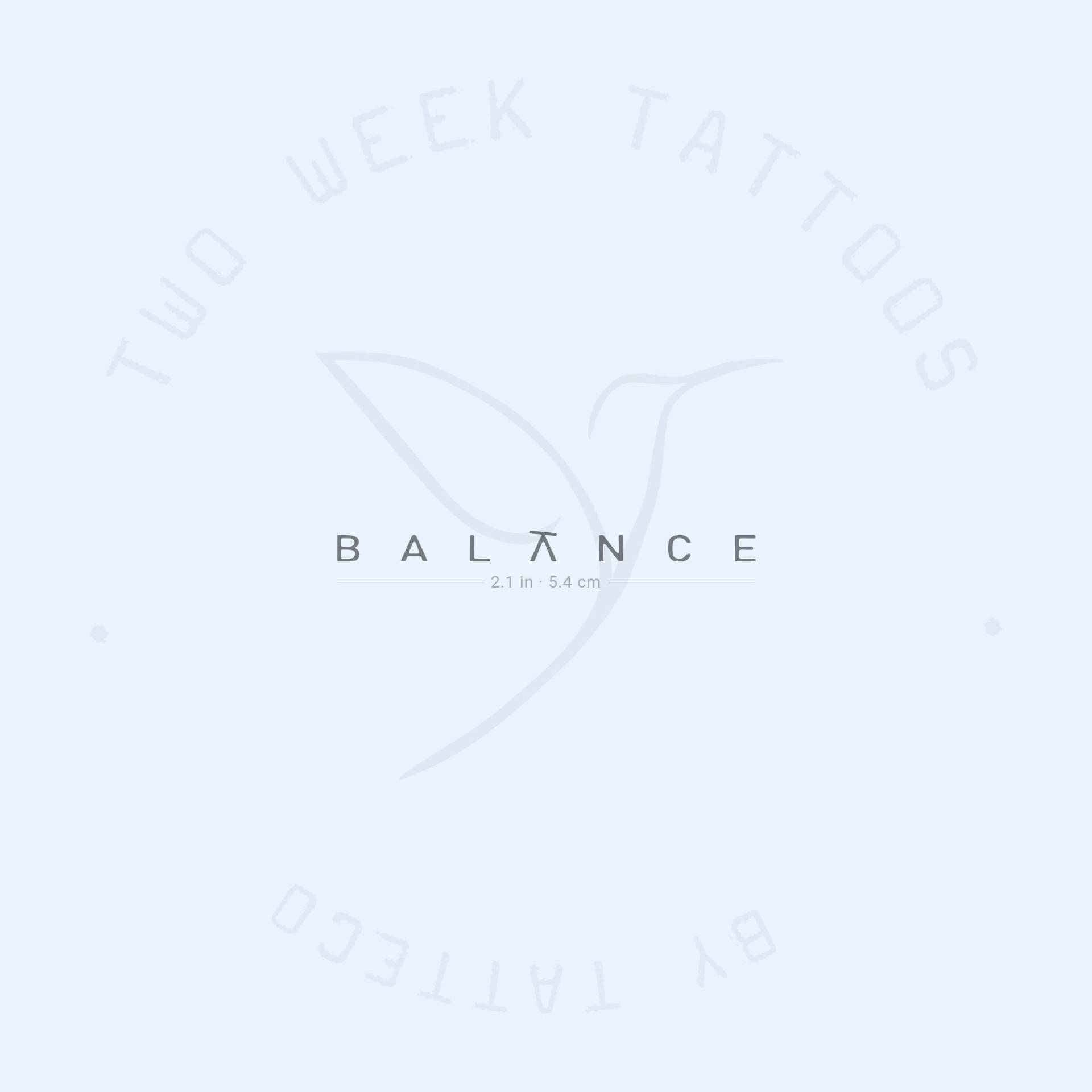 Balance Semi-Permanent 2-Wochen Tattoo | 2Er Set von Etsy - twoweektattoos