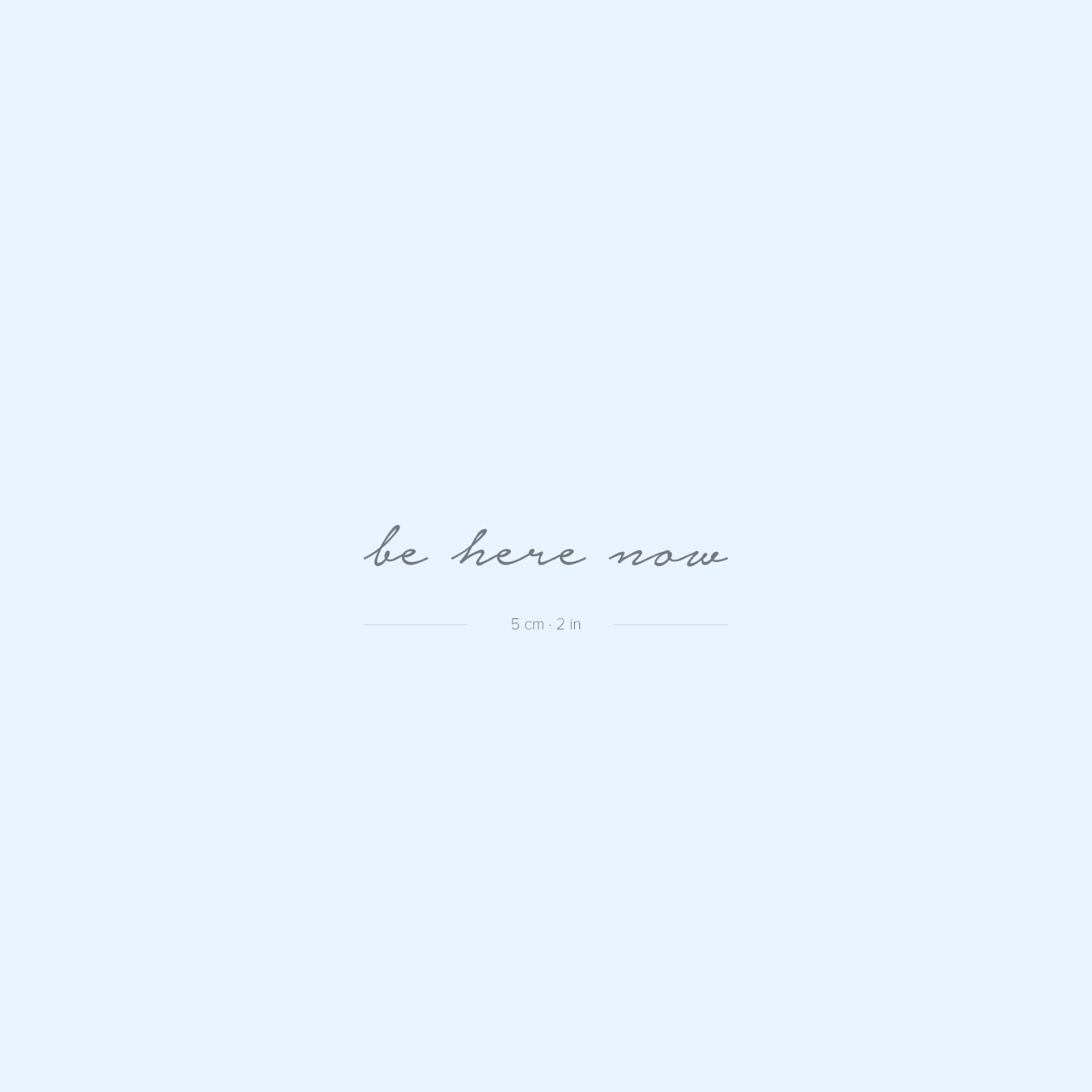 Be Here Now Semi-Permanent 2-Wochen Tattoo | 2Er Set von Etsy - twoweektattoos