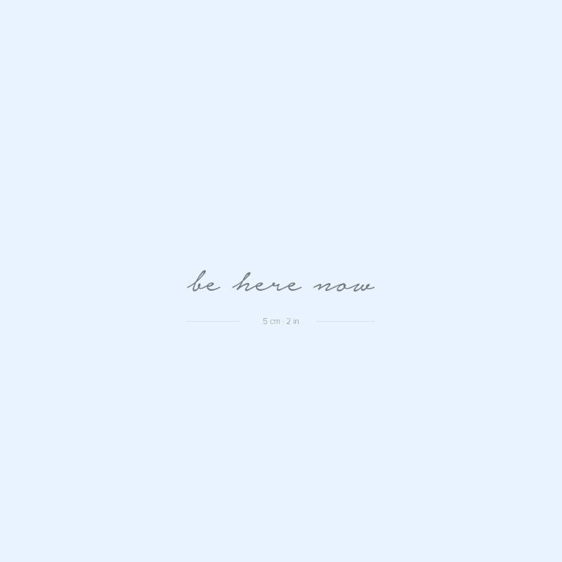 Be Here Now Semi-Permanent 2-Wochen Tattoo | 2Er Set von Etsy - twoweektattoos