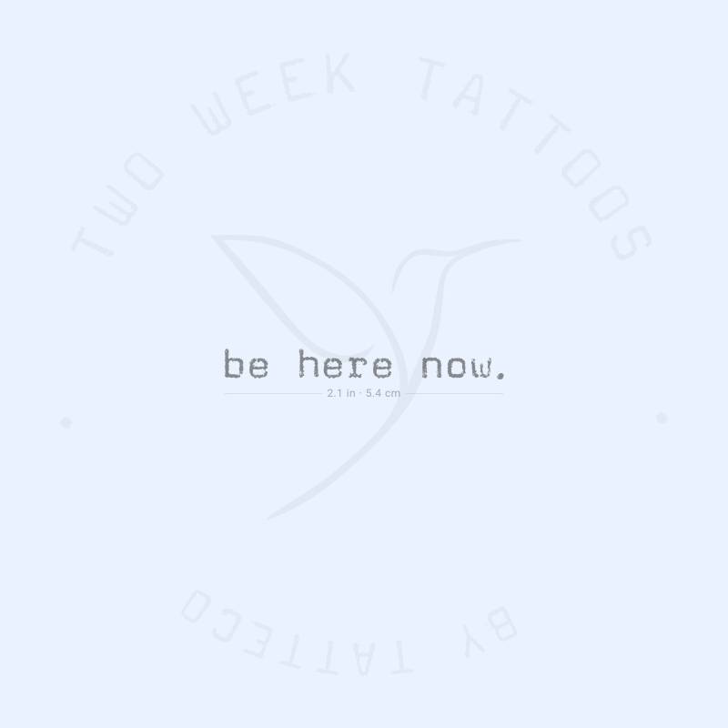 Be Here Now Semi-Permanent Tattoo | 2Er Set von Etsy - twoweektattoos