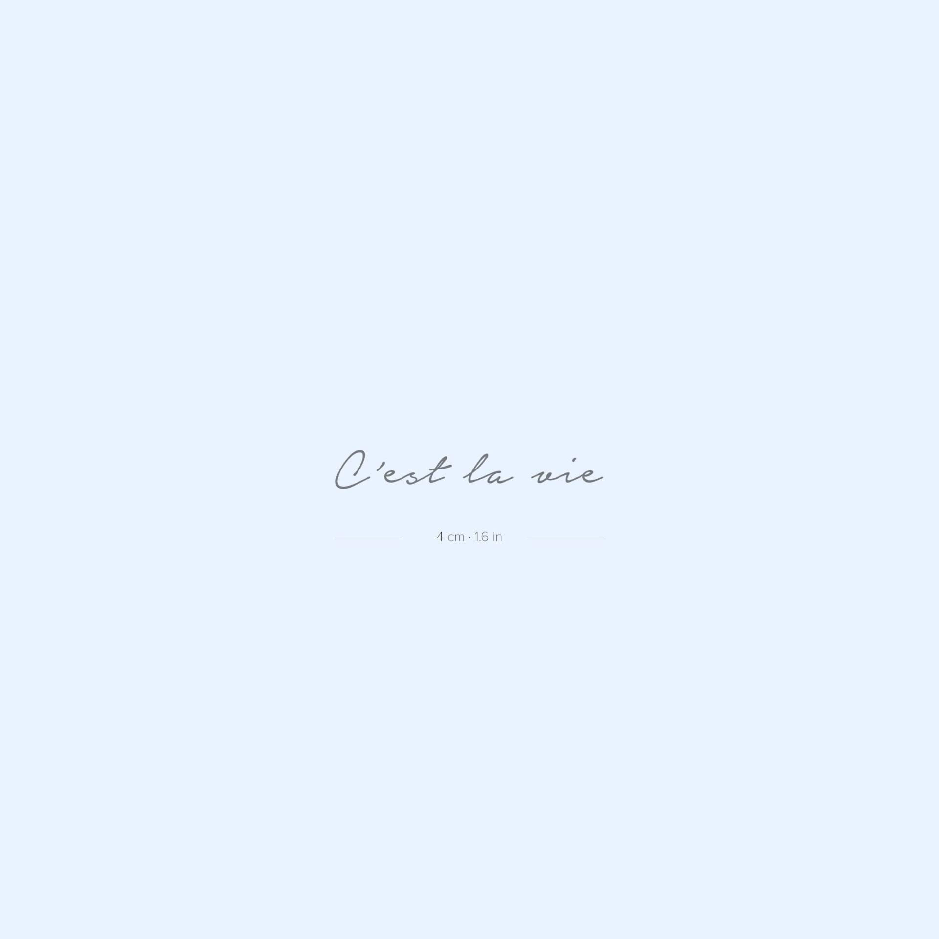 C'est La Vie Semi-Permanent 2-Wochen Tattoo | 2Er Set von Etsy - twoweektattoos