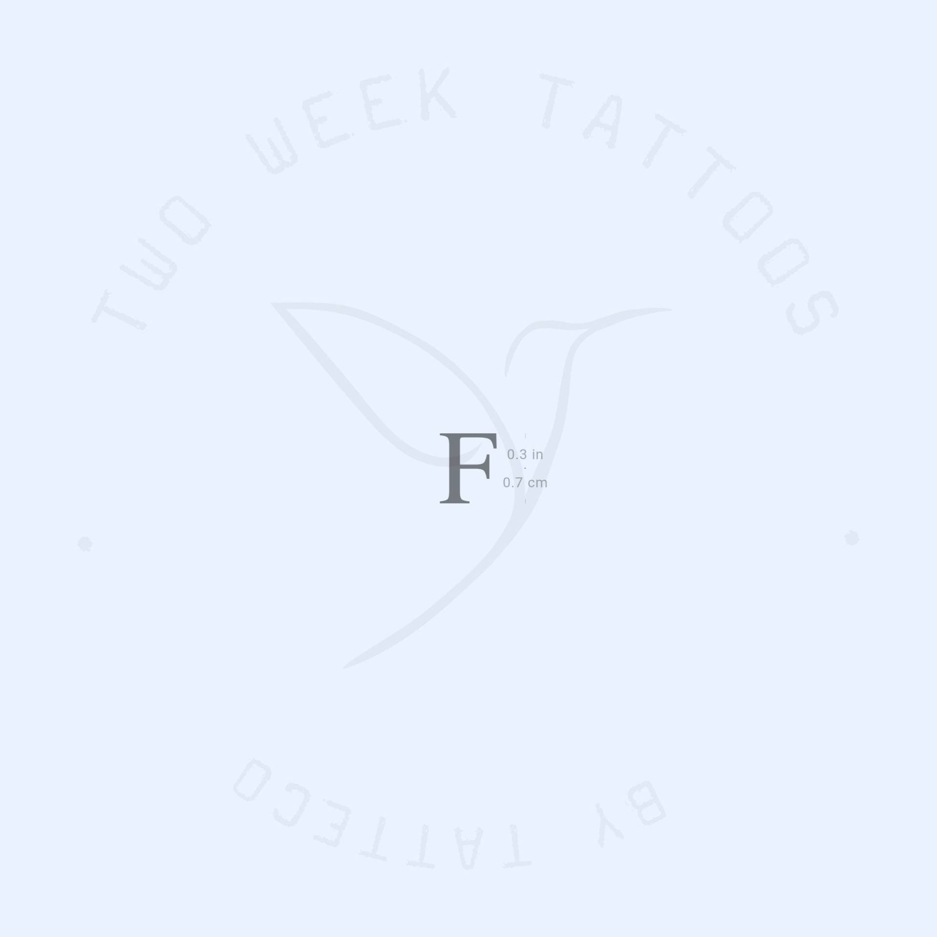 F Serif Semi-Permanent Tattoo | 2Er Set von Etsy - twoweektattoos