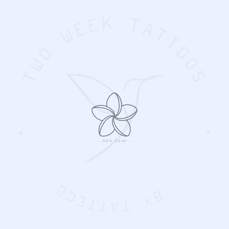 Fine Line Frangipani Semi-Permanent 2-Wochen Tattoo | 2Er Set von Etsy - twoweektattoos