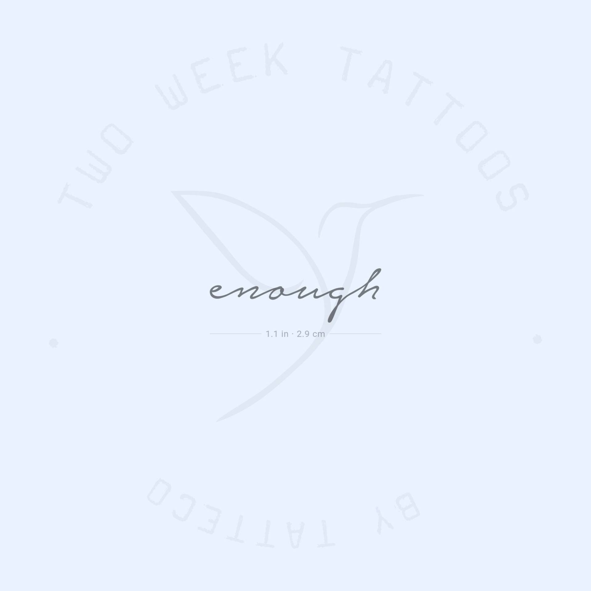 Genug Semi-Permanent 2-Wochen Tattoo | 2Er Set von Etsy - twoweektattoos