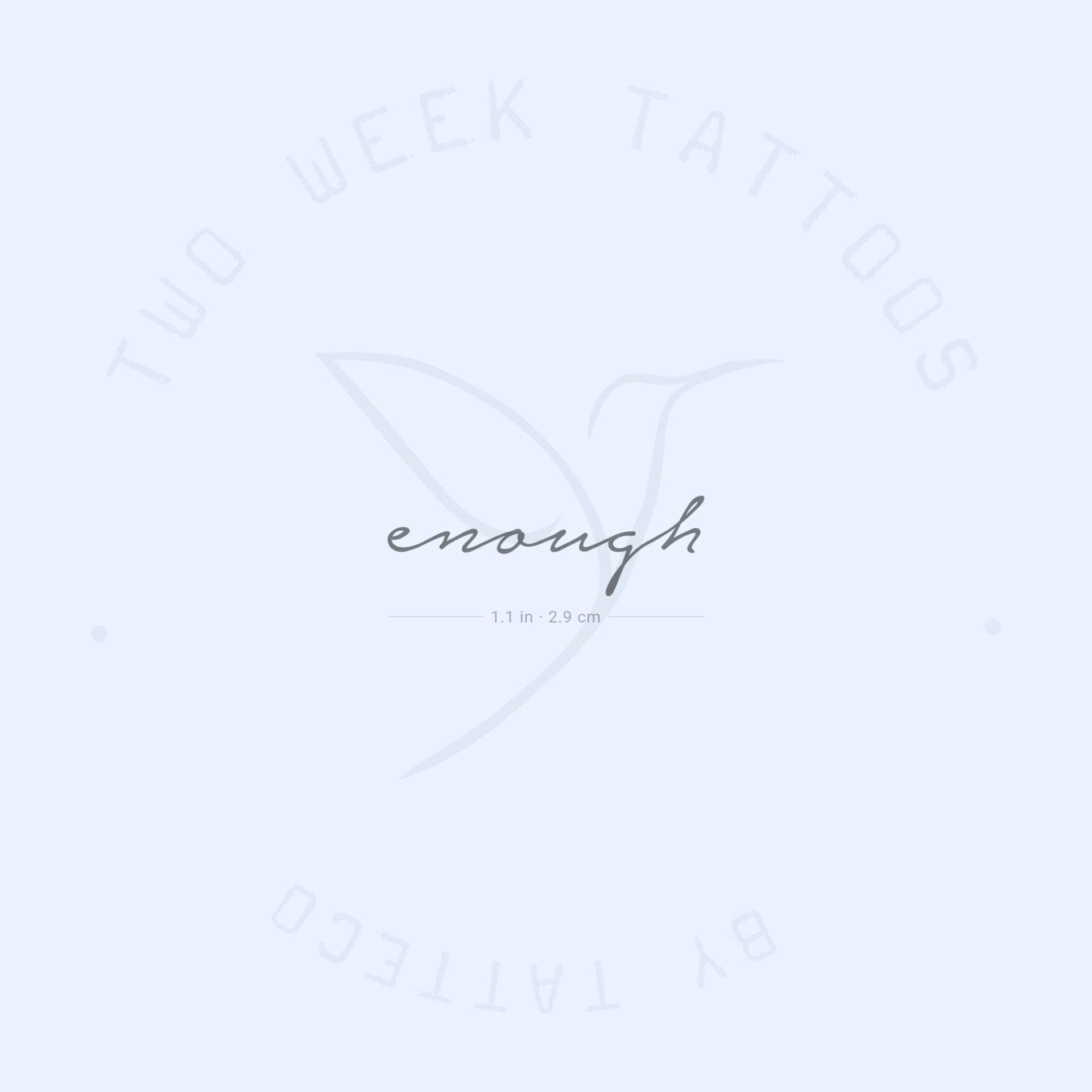Genug Semi-Permanent 2-Wochen Tattoo | 2Er Set von Etsy - twoweektattoos