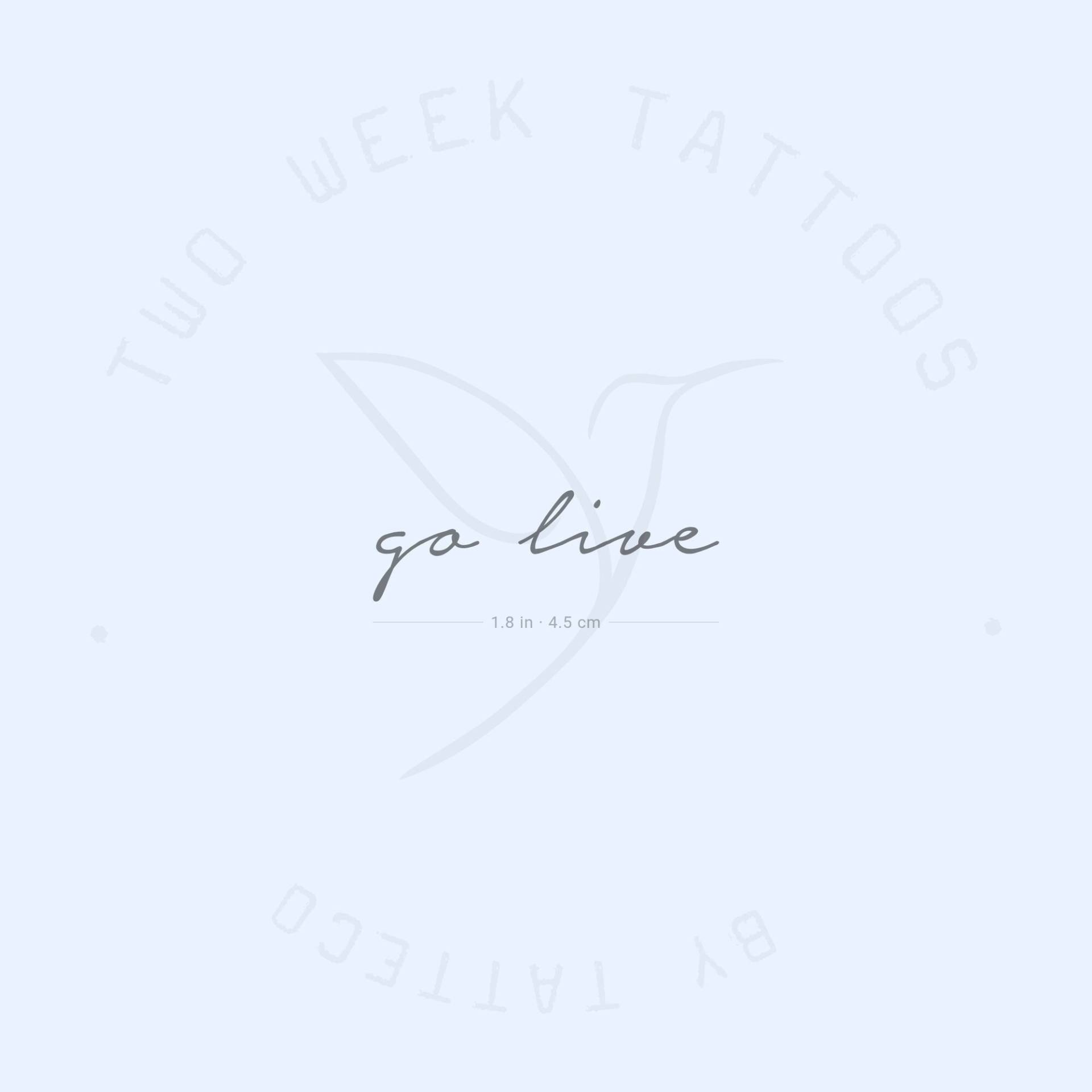 Go Live Semi-Permanent Tattoo | 2Er Set Go Live Semi-Permanent Tattoo | 2Er Set von Etsy - twoweektattoos