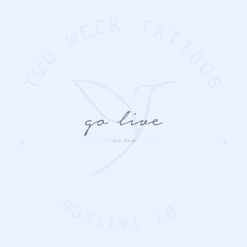 Go Live Semi-Permanent Tattoo | 2Er Set von Etsy - twoweektattoos