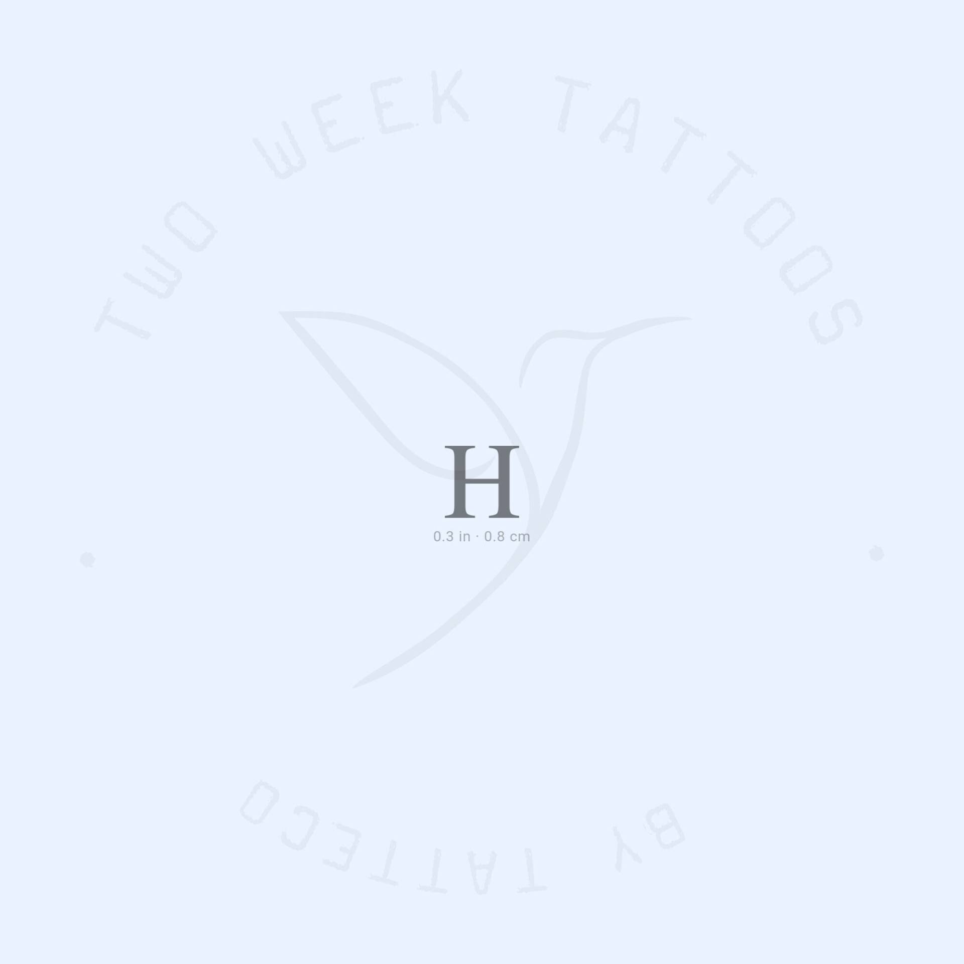 H Serif Semi-Permanent Tattoo | 2Er Set H Serif Semi-Permanent Tattoo | 2Er Set von Etsy - twoweektattoos