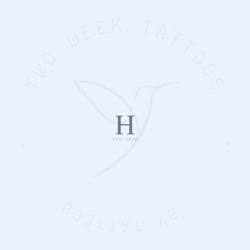 H Serif Semi-Permanent Tattoo | 2Er Set von Etsy - twoweektattoos