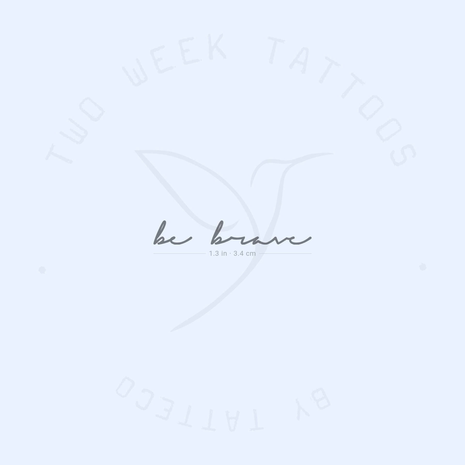 Handgeschriebene Schriftart Be Brave Semi-Permanent 2-Wochen Tattoo | 2Er Set Handgeschriebene Schriftart Be Brave Semi-Permanent 2-Wochen Tattoo | 2Er Set von Etsy - twoweektattoos