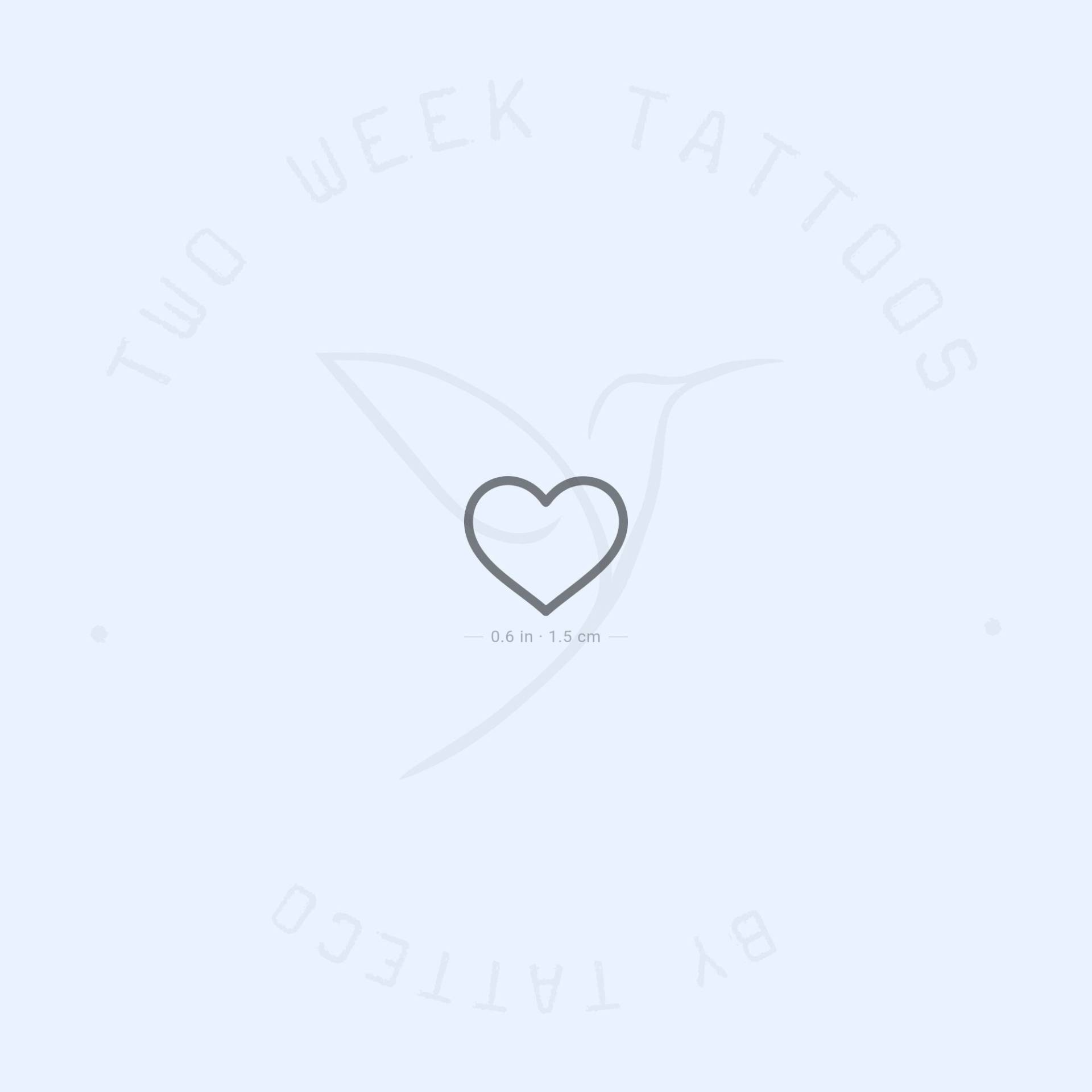 Herz Umriss Semi-Permanent Tattoo | 2Er Set von Etsy - twoweektattoos