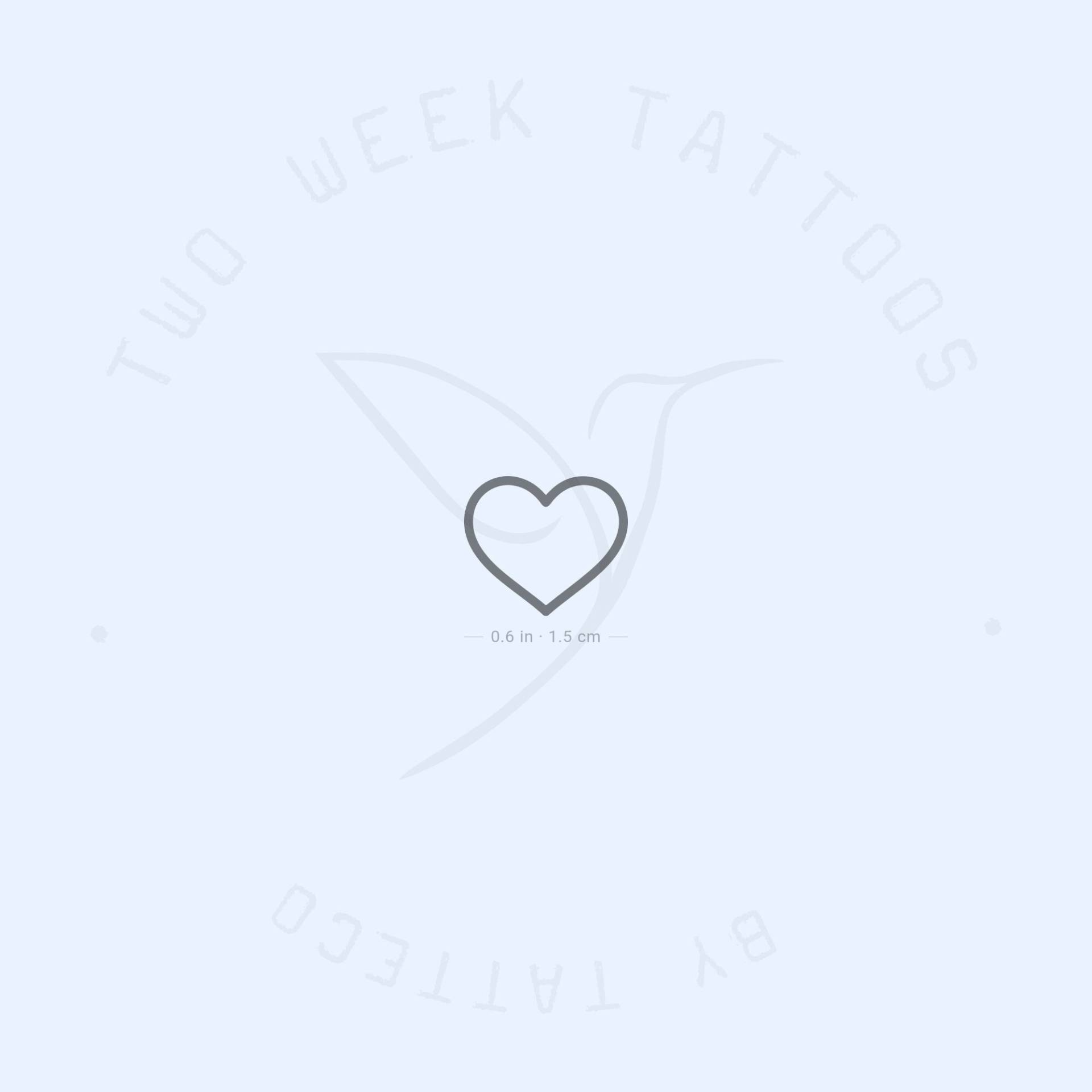 Herz Umriss Semi-Permanent Tattoo | 2Er Set Herz Umriss Semi-Permanent Tattoo | 2Er Set von Etsy - twoweektattoos