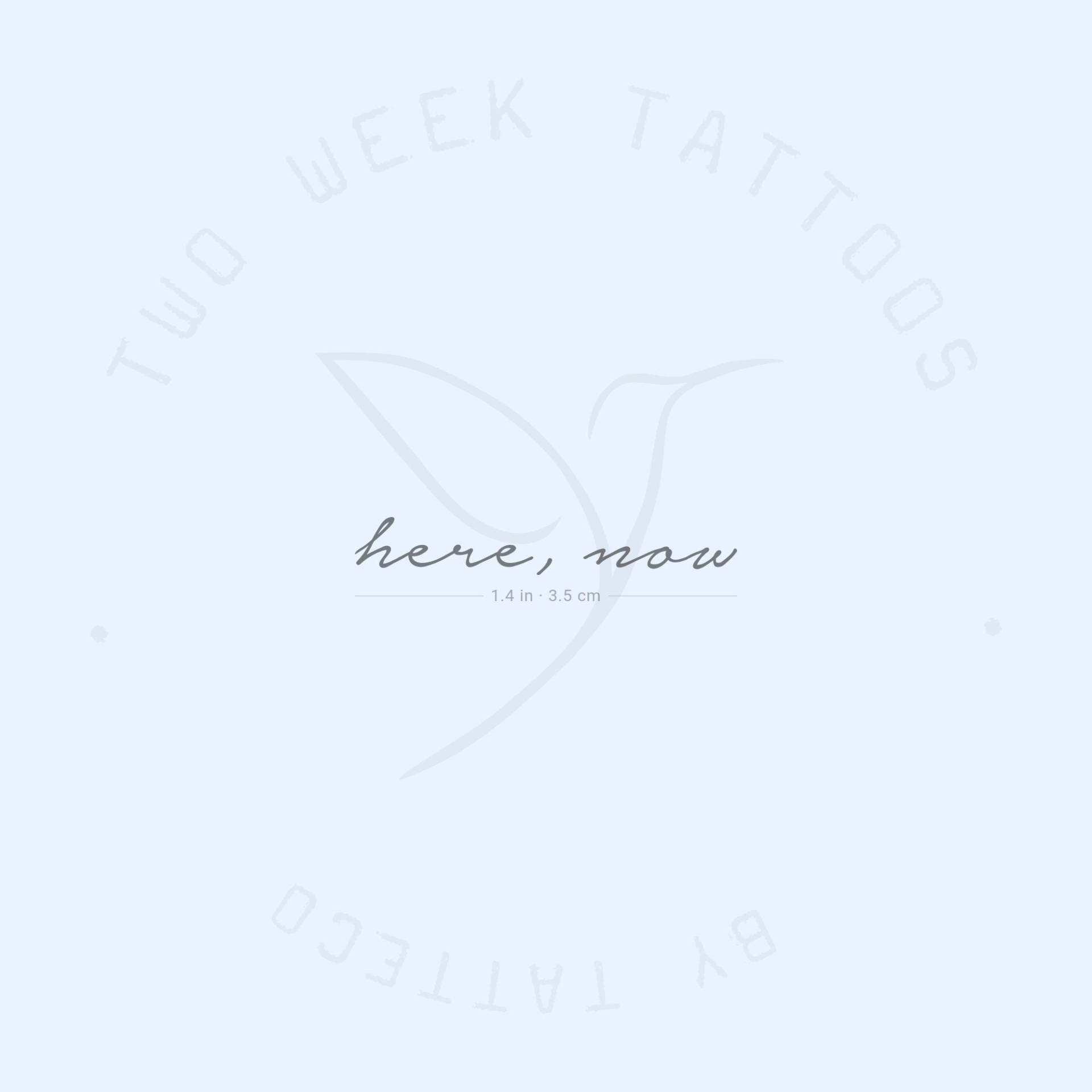 Hier, Jetzt Semi-Permanent 2-Wochen Tattoo | 2Er Set von Etsy - twoweektattoos