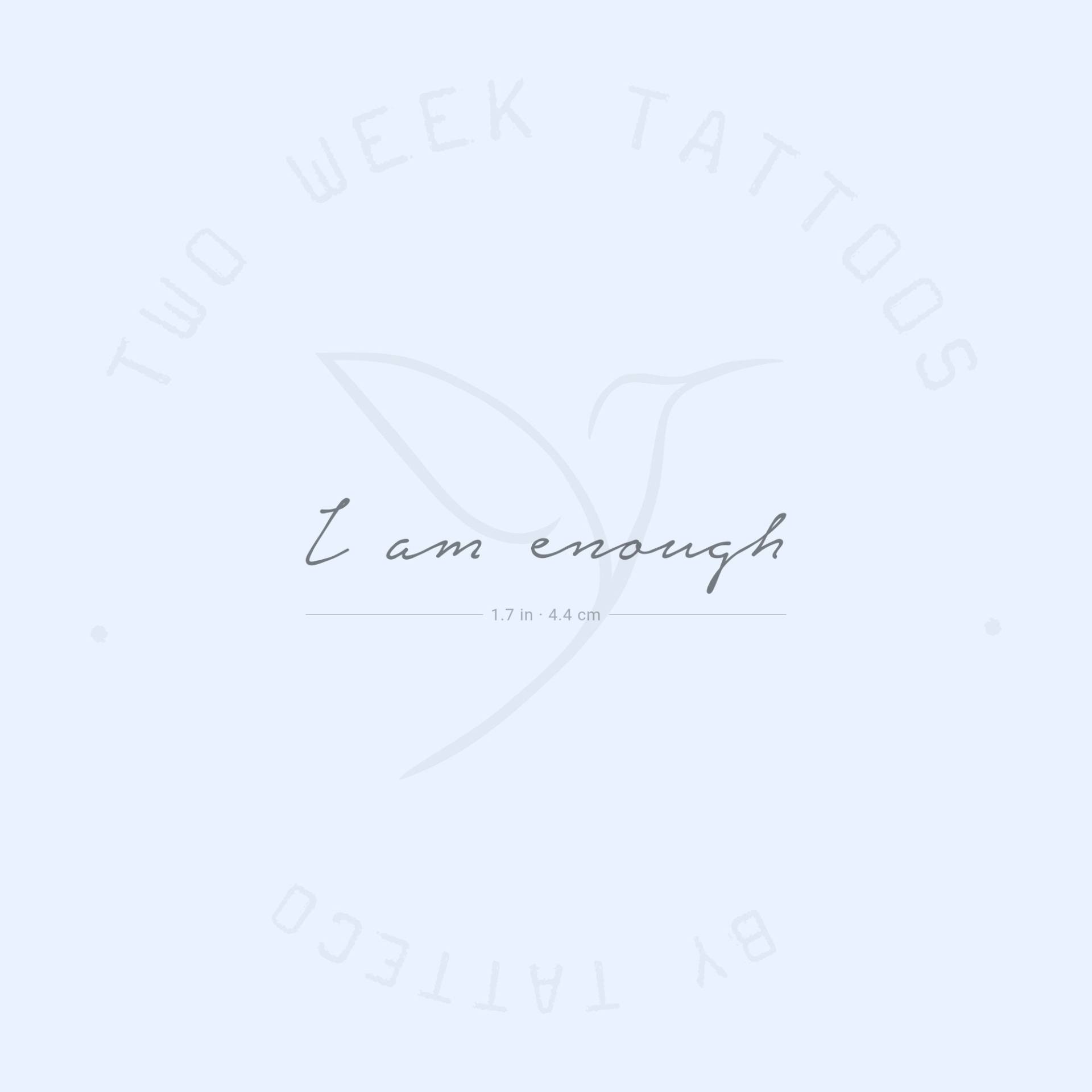 I Am Enough Semi-Permanent 2-Wochen Tattoo | 2Er Set von Etsy - twoweektattoos