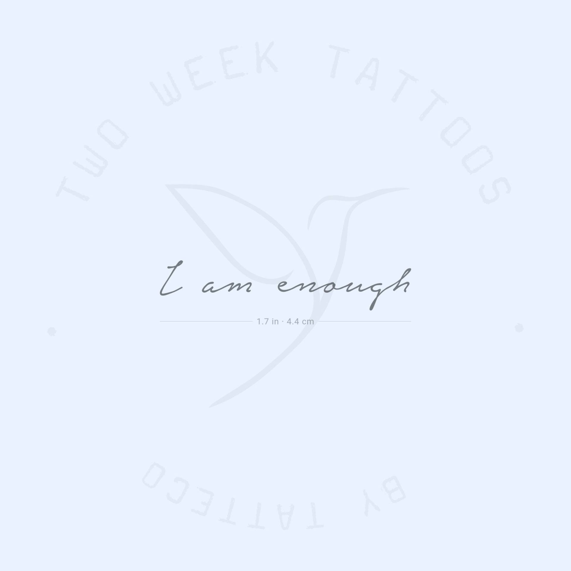 I Am Enough Semi-Permanent 2-Wochen Tattoo | 2Er Set von Etsy - twoweektattoos