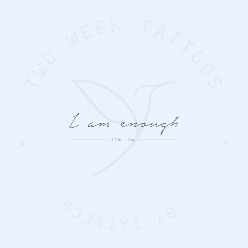 I Am Enough Semi-Permanent 2-Wochen Tattoo | 2Er Set von Etsy - twoweektattoos