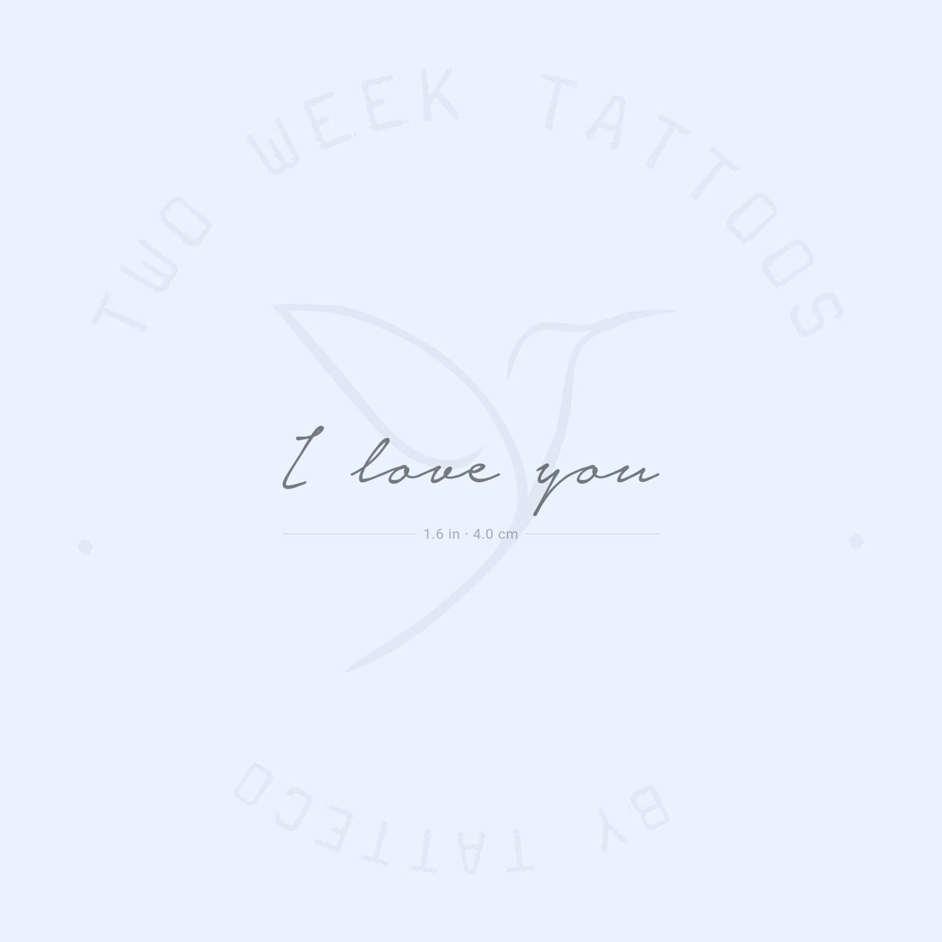 I Love You Semi-Permanent 2-Wochen Tattoo | 2Er Set von Etsy - twoweektattoos