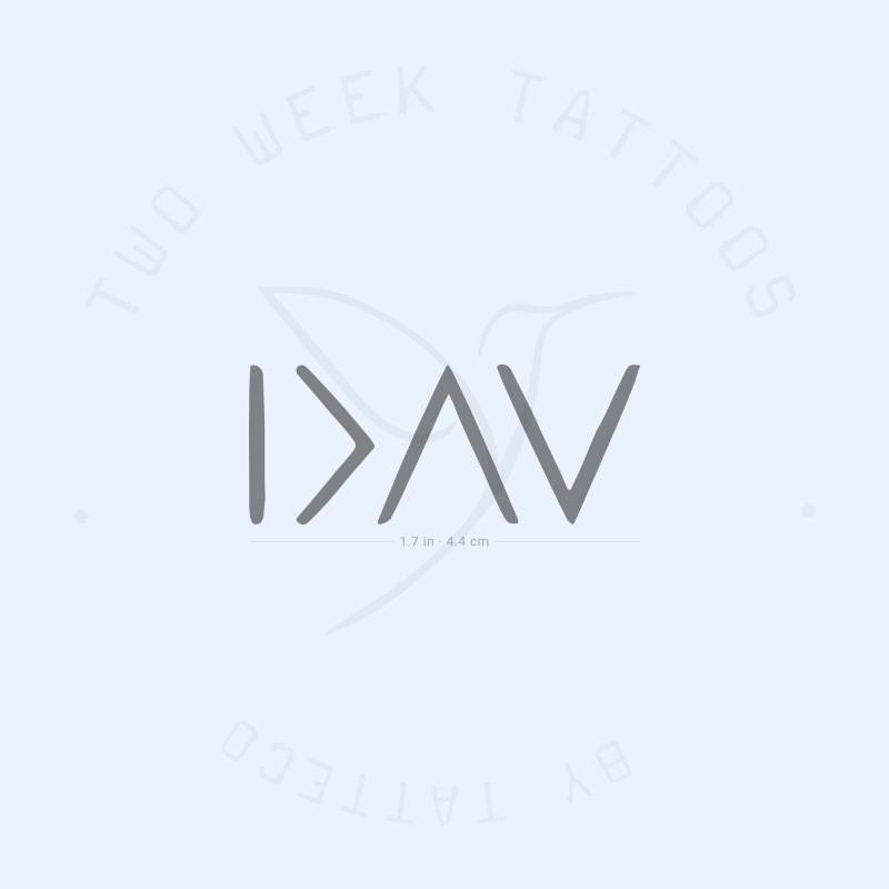Ich Bin Größer Als Meine Höhen Und Tiefen Symbol Semi-Permanent Tattoo | 2Er Set von Etsy - twoweektattoos