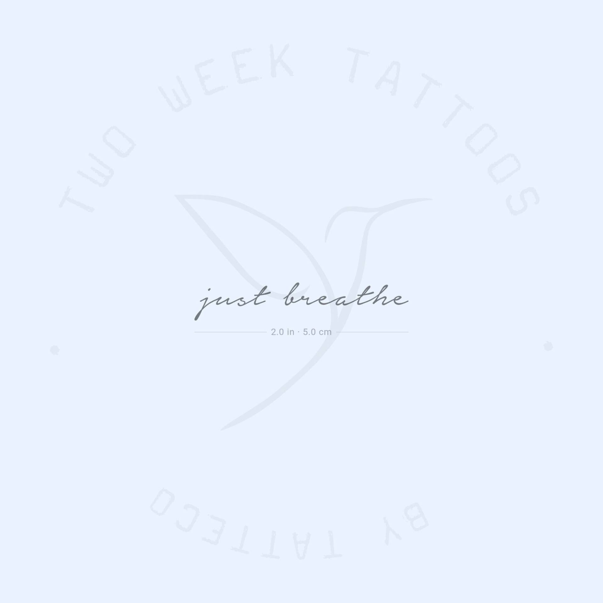 Just Breathe Semi-Permanent 2-Wochen Tattoo | 2Er Set von Etsy - twoweektattoos