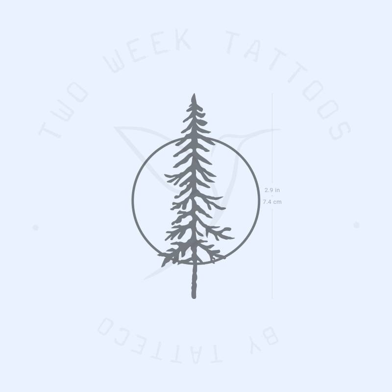 Kiefer Und Kreis Semi-Permanent 2-Wochen Tattoo | 2Er Set von Etsy - twoweektattoos