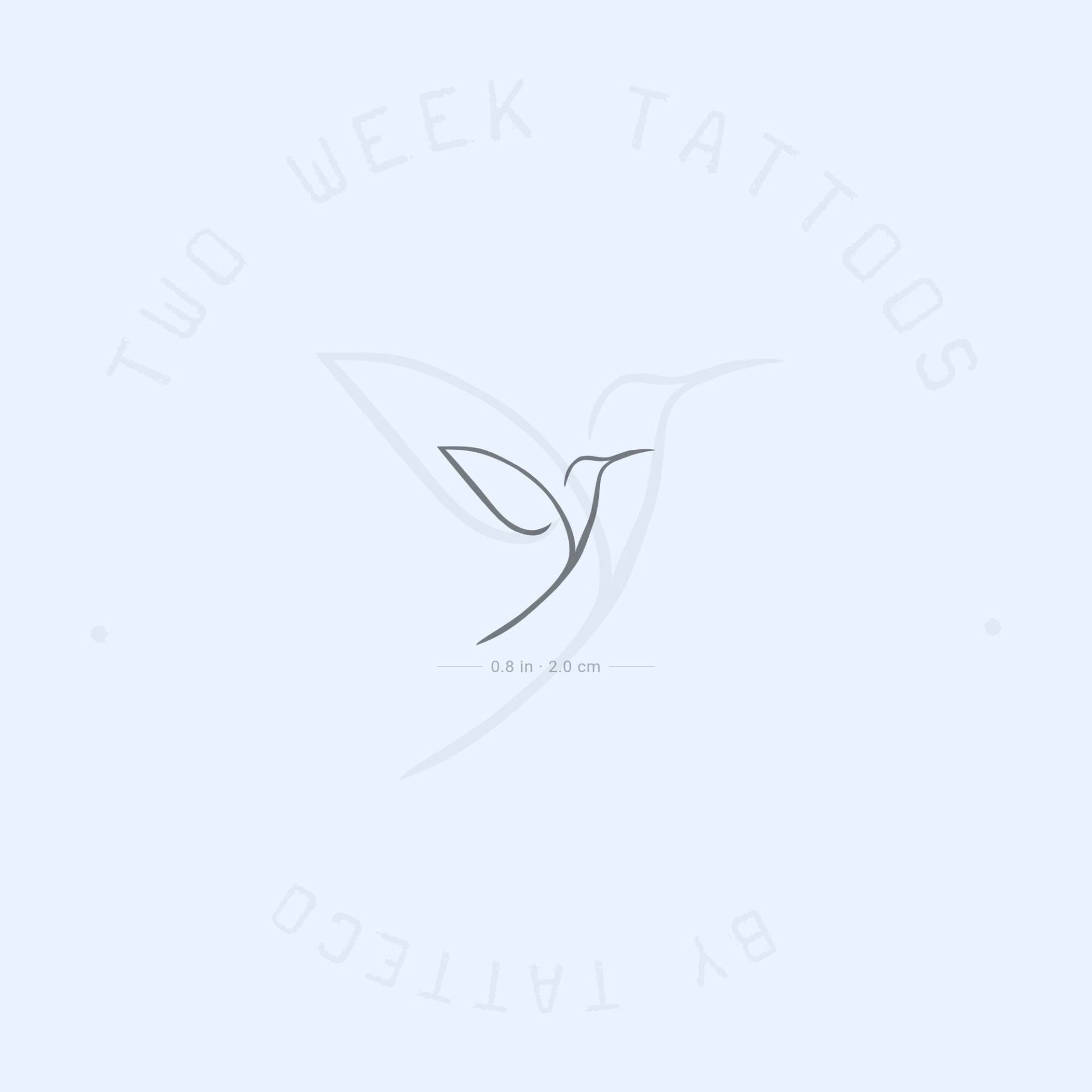 Kleiner Minimalist Kolibri Semi-Permanent Tattoo | 2Er Set von Etsy - twoweektattoos