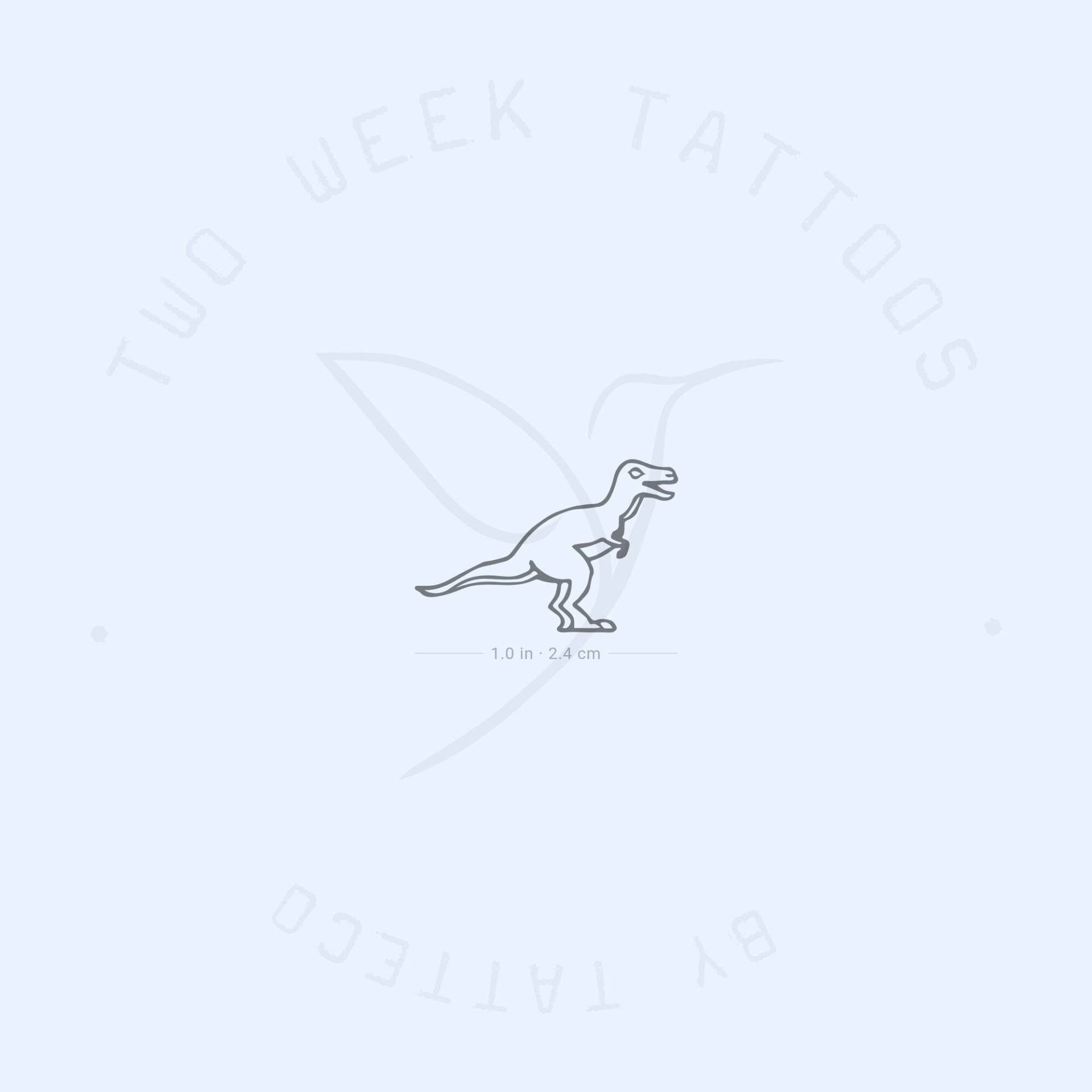 Kleiner T-Rex Dinosaurier Semi-Permanent 2-Wochen Tattoo | 2Er Set von Etsy - twoweektattoos