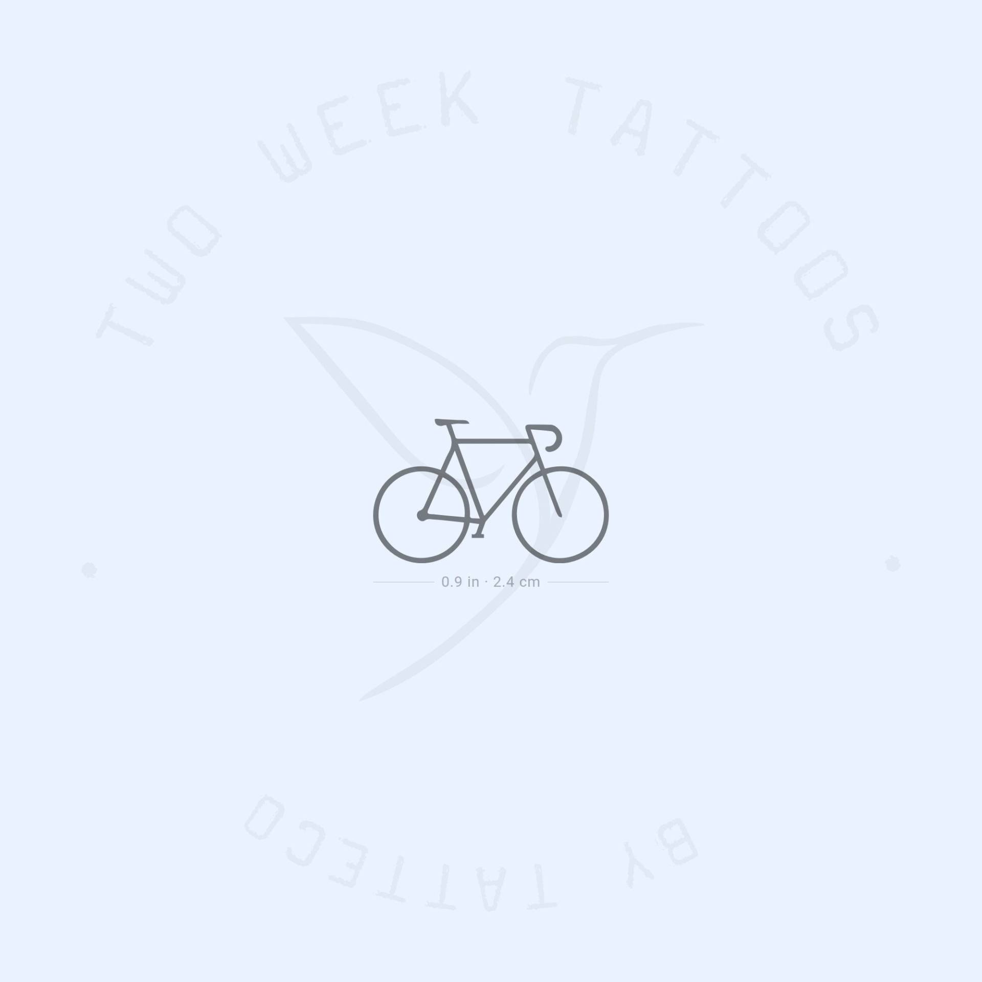 Kleines Fahrrad Semi-Permanent 2-Wochen Tattoo | 2Er Set von Etsy - twoweektattoos