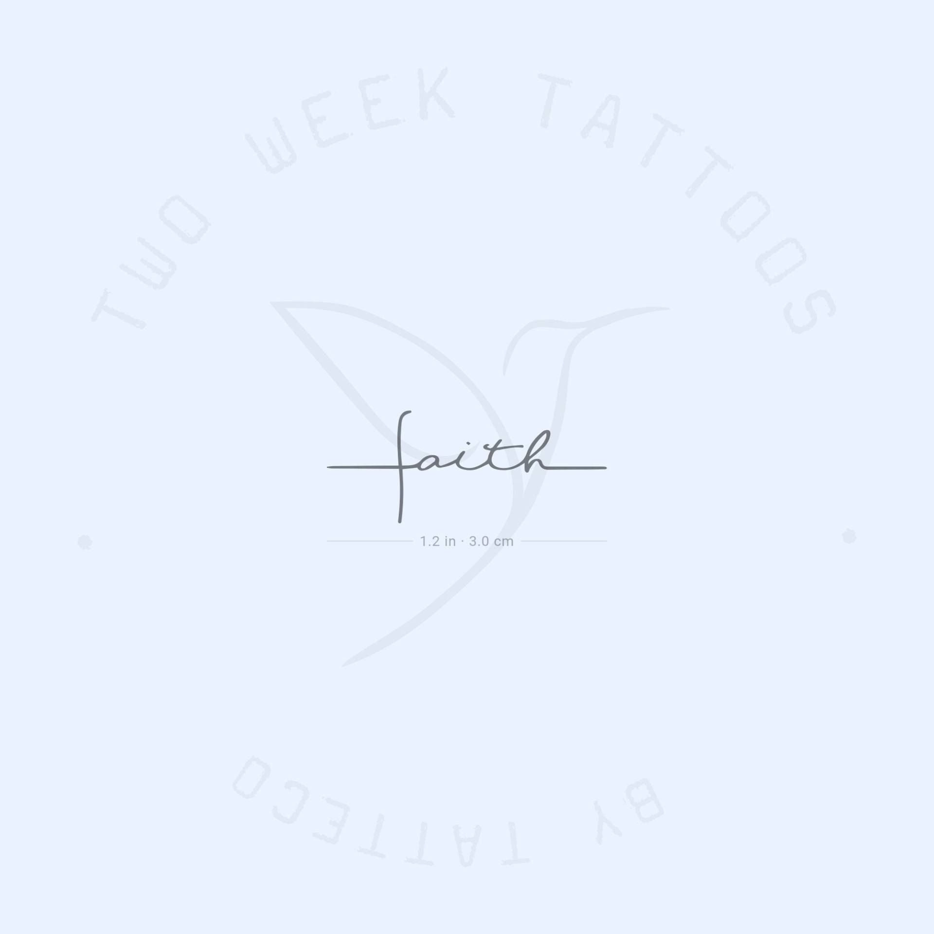 Kleines Glaubenskreuz Semi-Permanent 2-Wochen Tattoo | 2Er Set von Etsy - twoweektattoos
