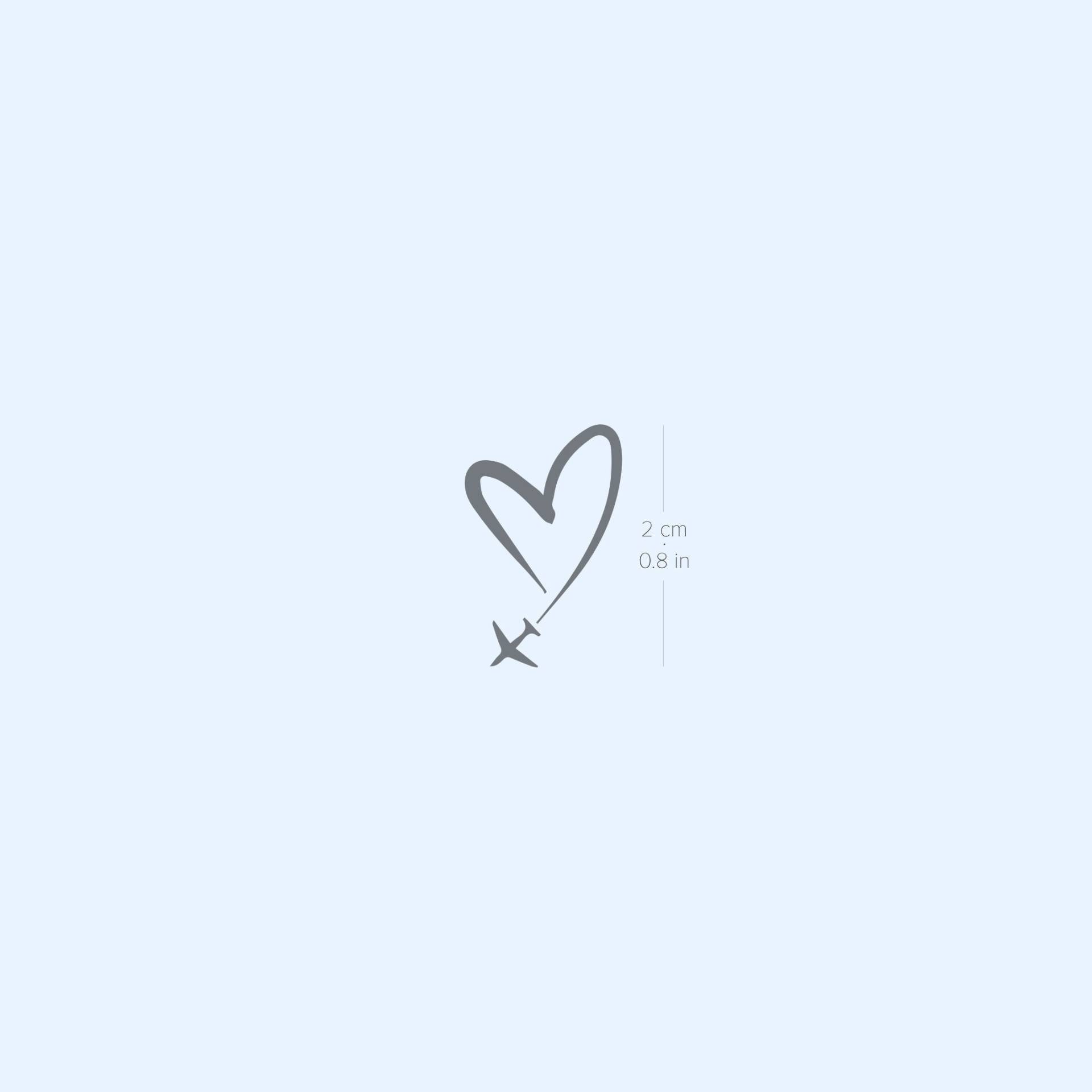 Kleines Herz Im Himmel Semi-Permanent 2-Wochen Tattoo | 2Er Set von Etsy - twoweektattoos
