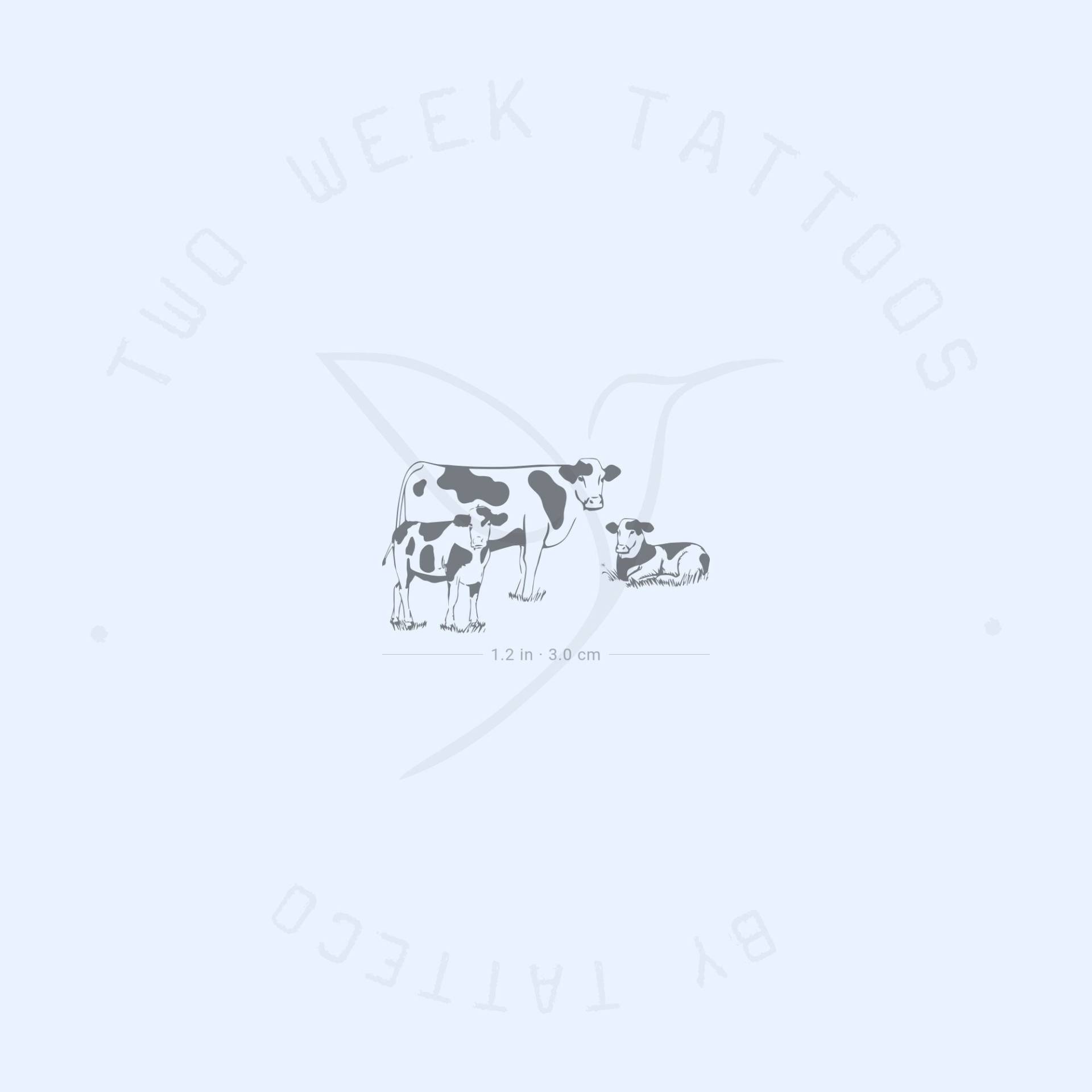 Kuh Familie Semi-Permanent Tattoo | 2Er Set von Etsy - twoweektattoos