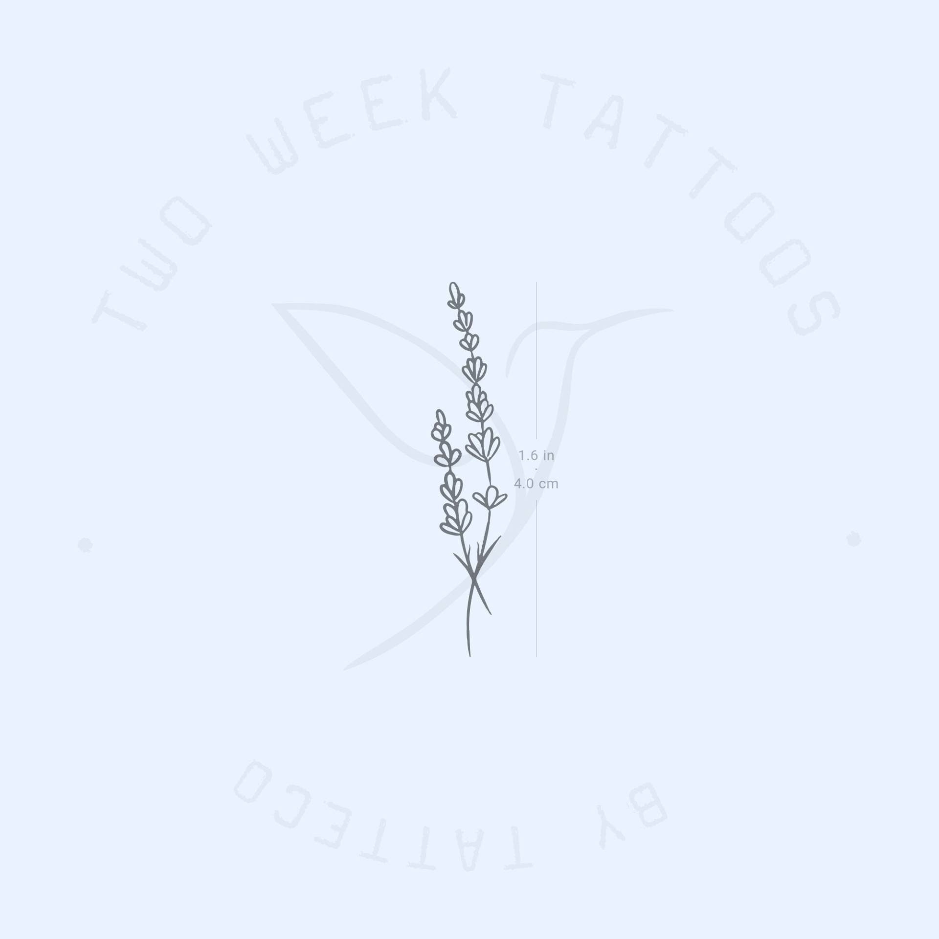 Lavendel Semi-Permanent 2-Wochen Tattoo | 2Er Set von Etsy - twoweektattoos