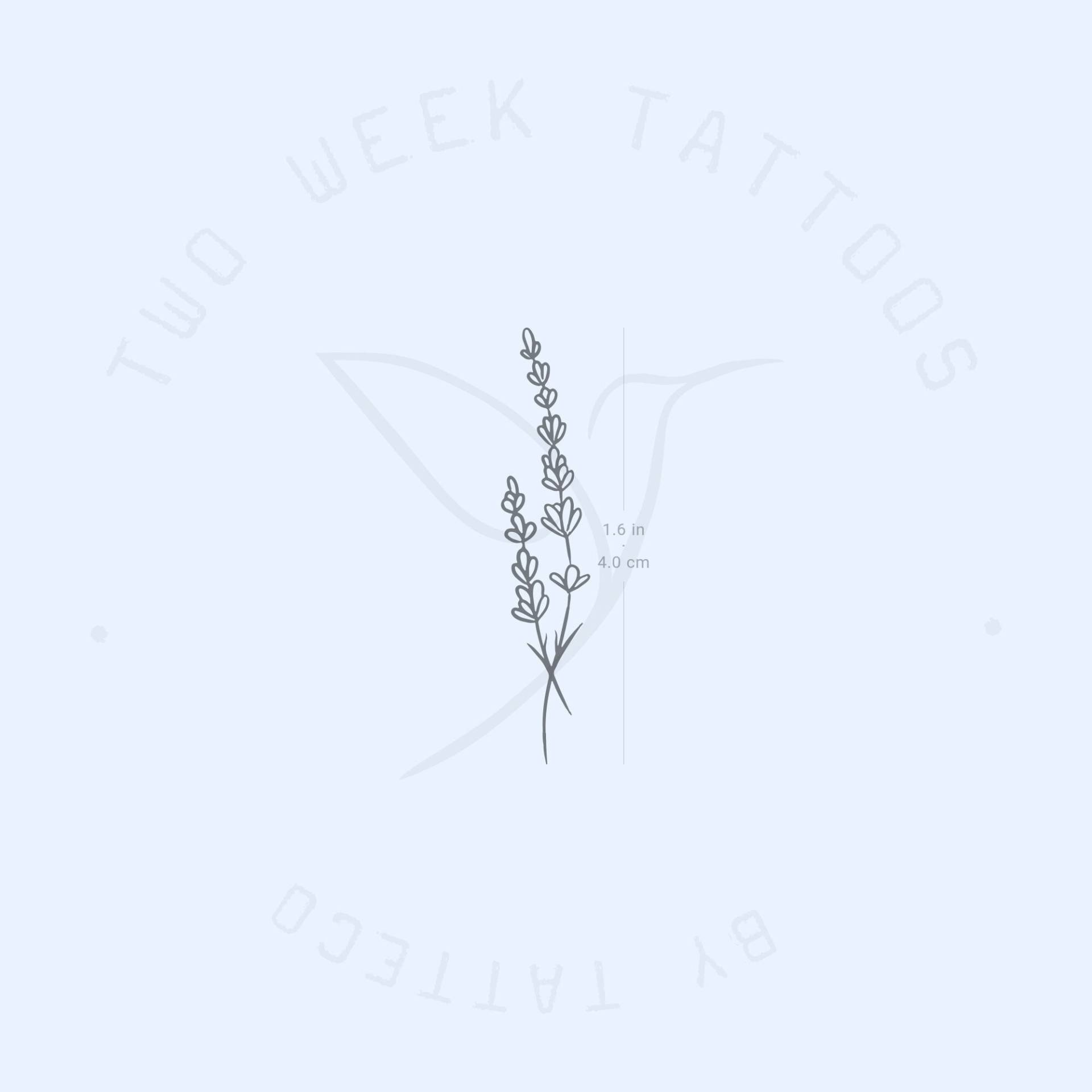 Lavendel Semi-Permanent 2-Wochen Tattoo | 2Er Set Lavendel Semi-Permanent 2-Wochen Tattoo | 2Er Set von Etsy - twoweektattoos