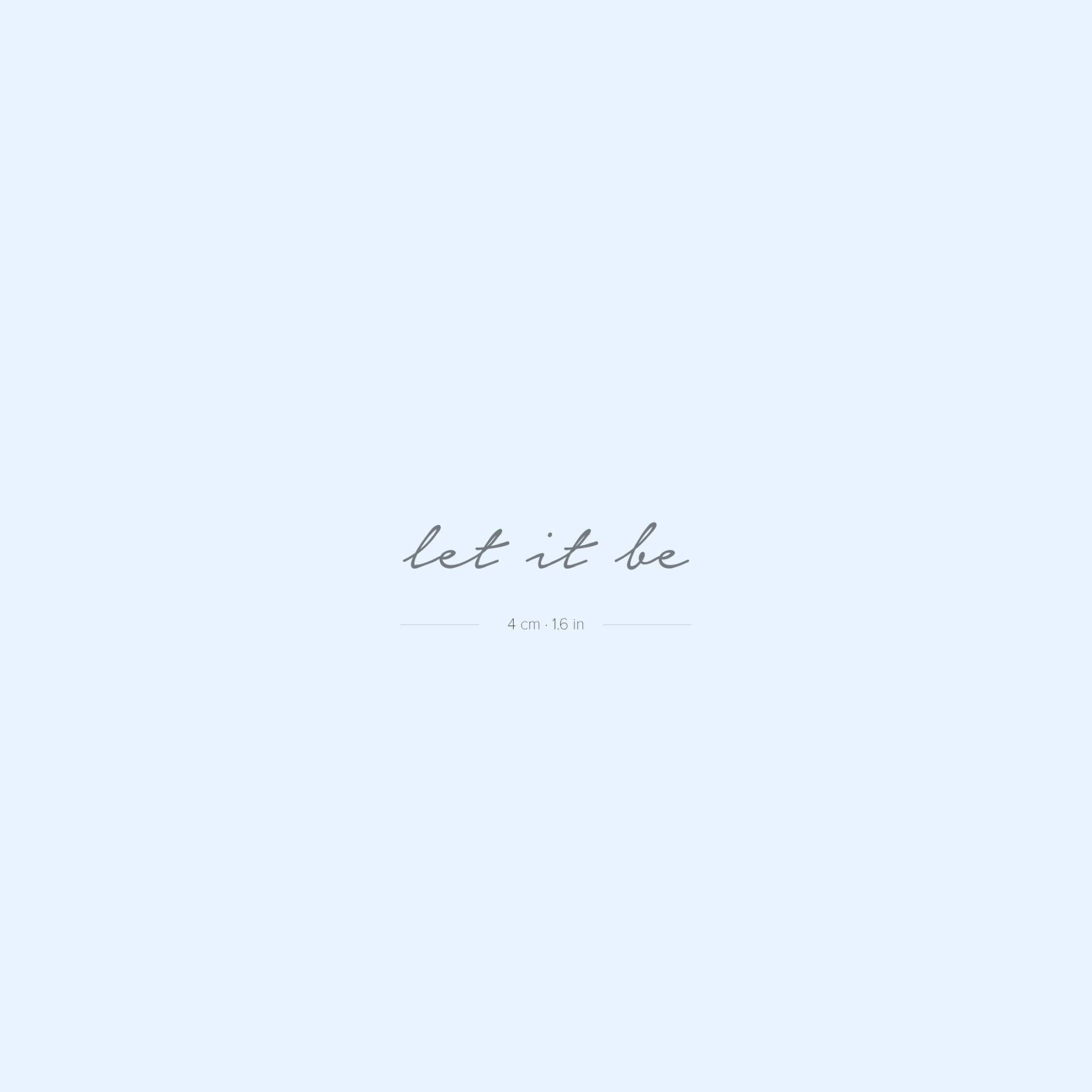 Let It Be Semi-Permanent 2-Wochen Tattoo | 2Er Set Let It Be Semi-Permanent 2-Wochen Tattoo | 2Er Set von Etsy - twoweektattoos
