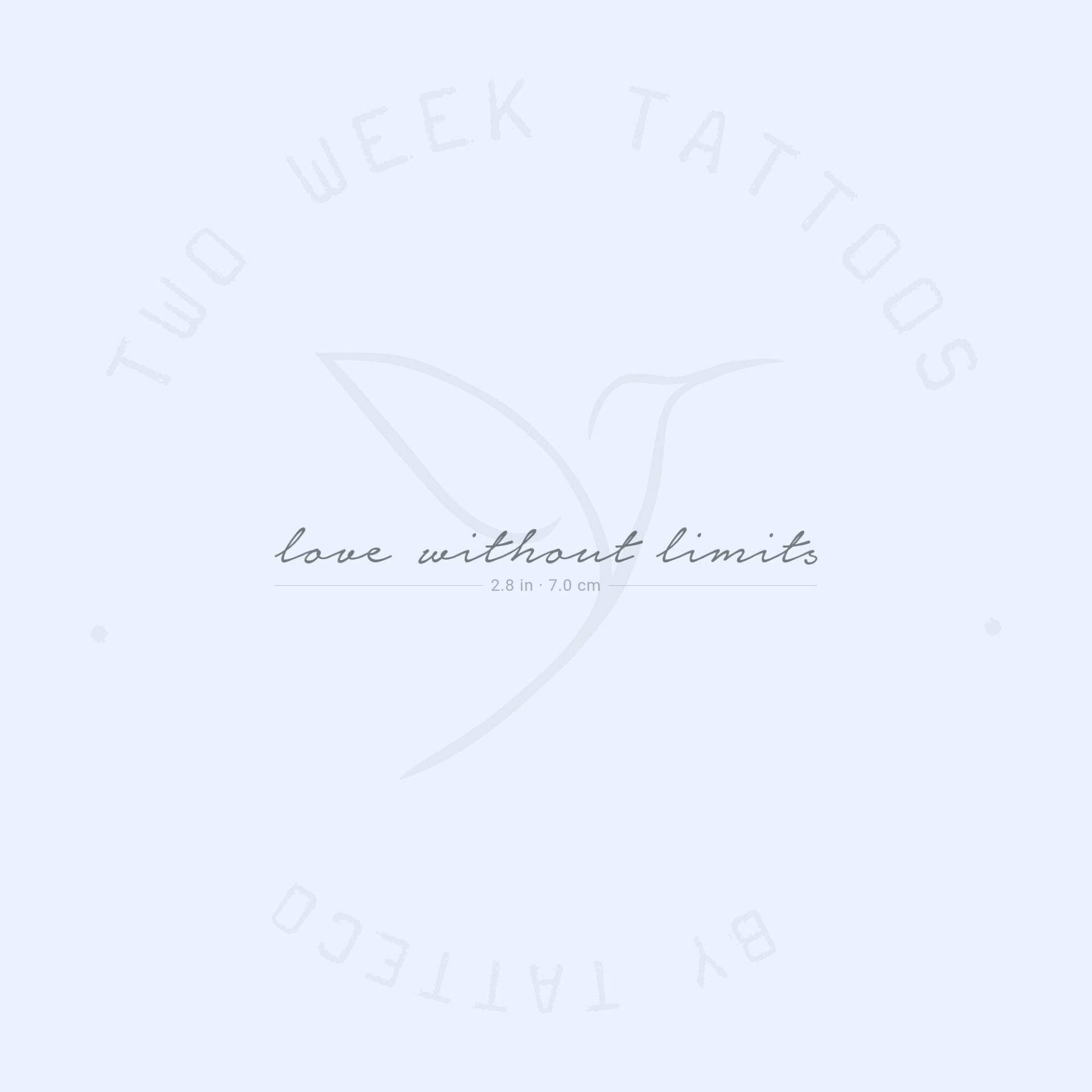 Liebe Ohne Grenzen Semi-Permanent Tattoo | 2Er Set von Etsy - twoweektattoos