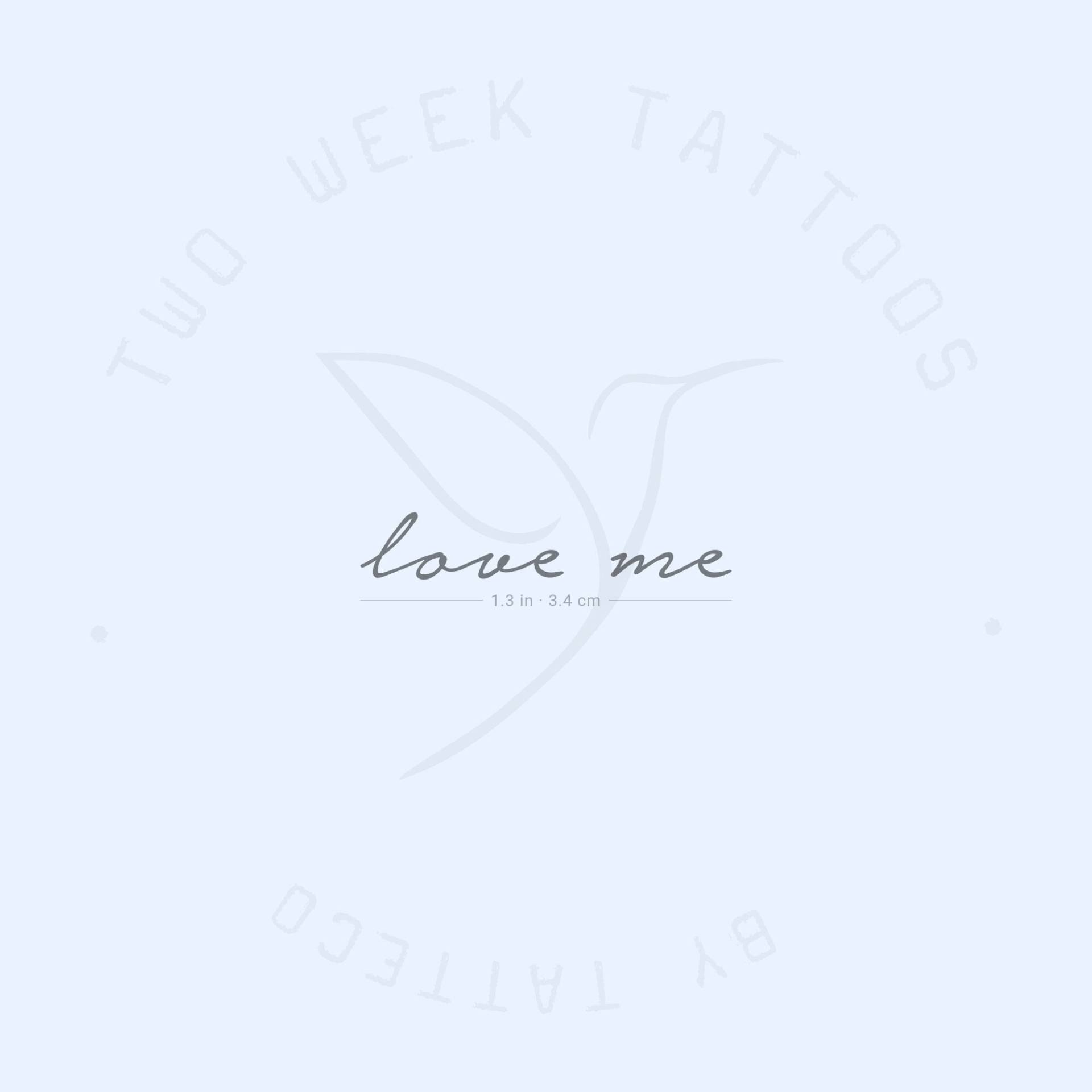 Love Me Semi-Permanent Tattoo | 2Er Set von Etsy - twoweektattoos