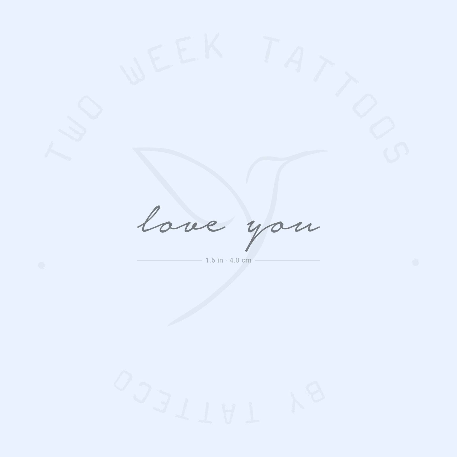 Love You Semi-Permanent 2-Wochen Tattoo | 2Er Set von Etsy - twoweektattoos