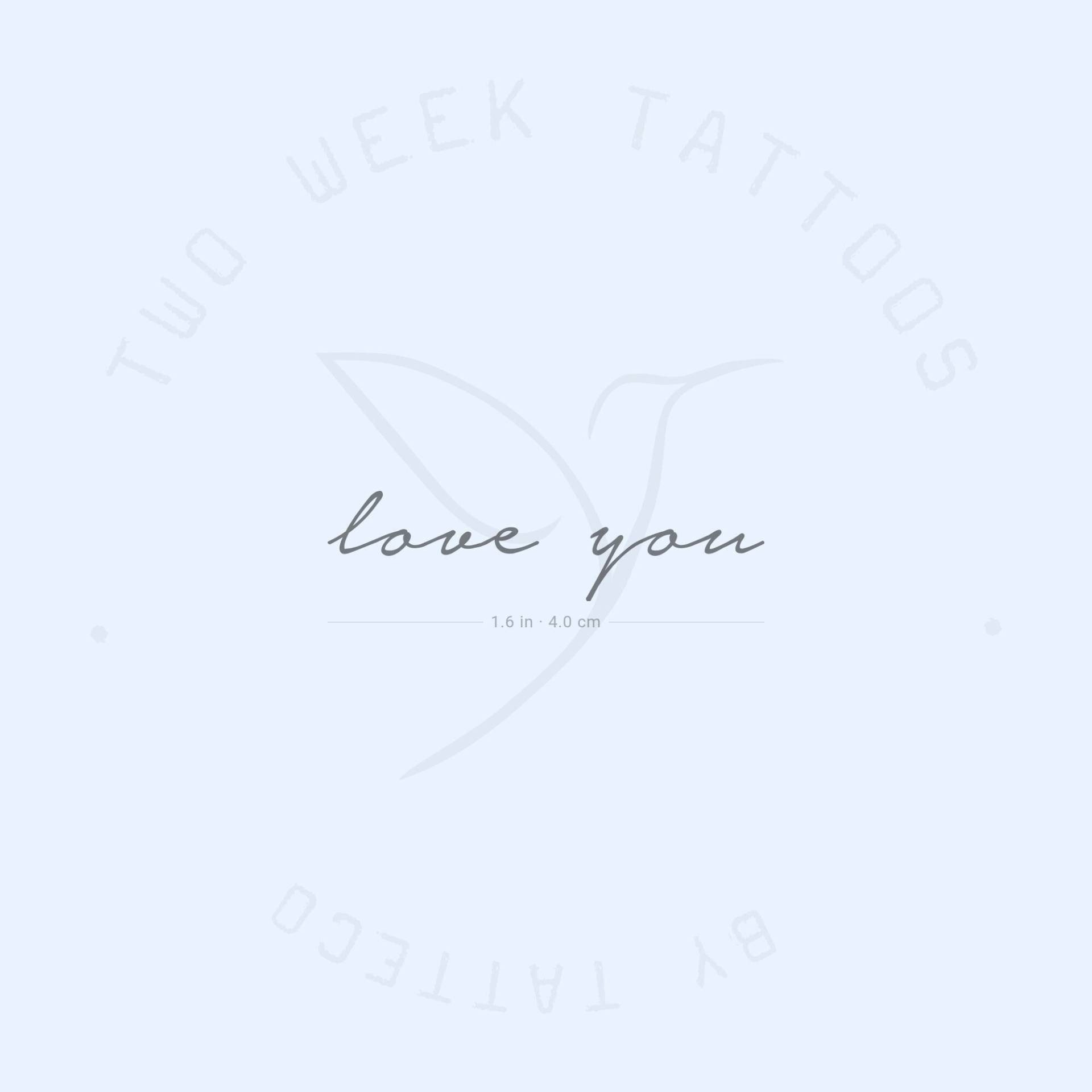 Love You Semi-Permanent 2-Wochen Tattoo | 2Er Set Love You Semi-Permanent 2-Wochen Tattoo | 2Er Set von Etsy - twoweektattoos
