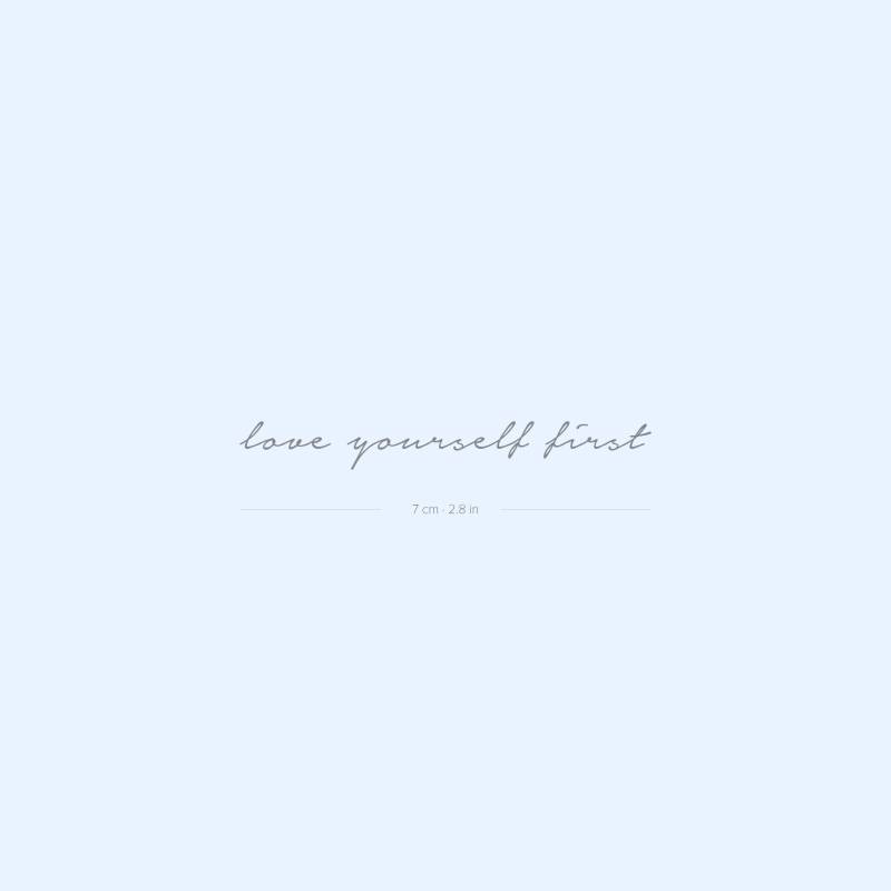 Love Yourself First Semi-Permanent 2-Wochen Tattoo | 2Er Set von Etsy - twoweektattoos
