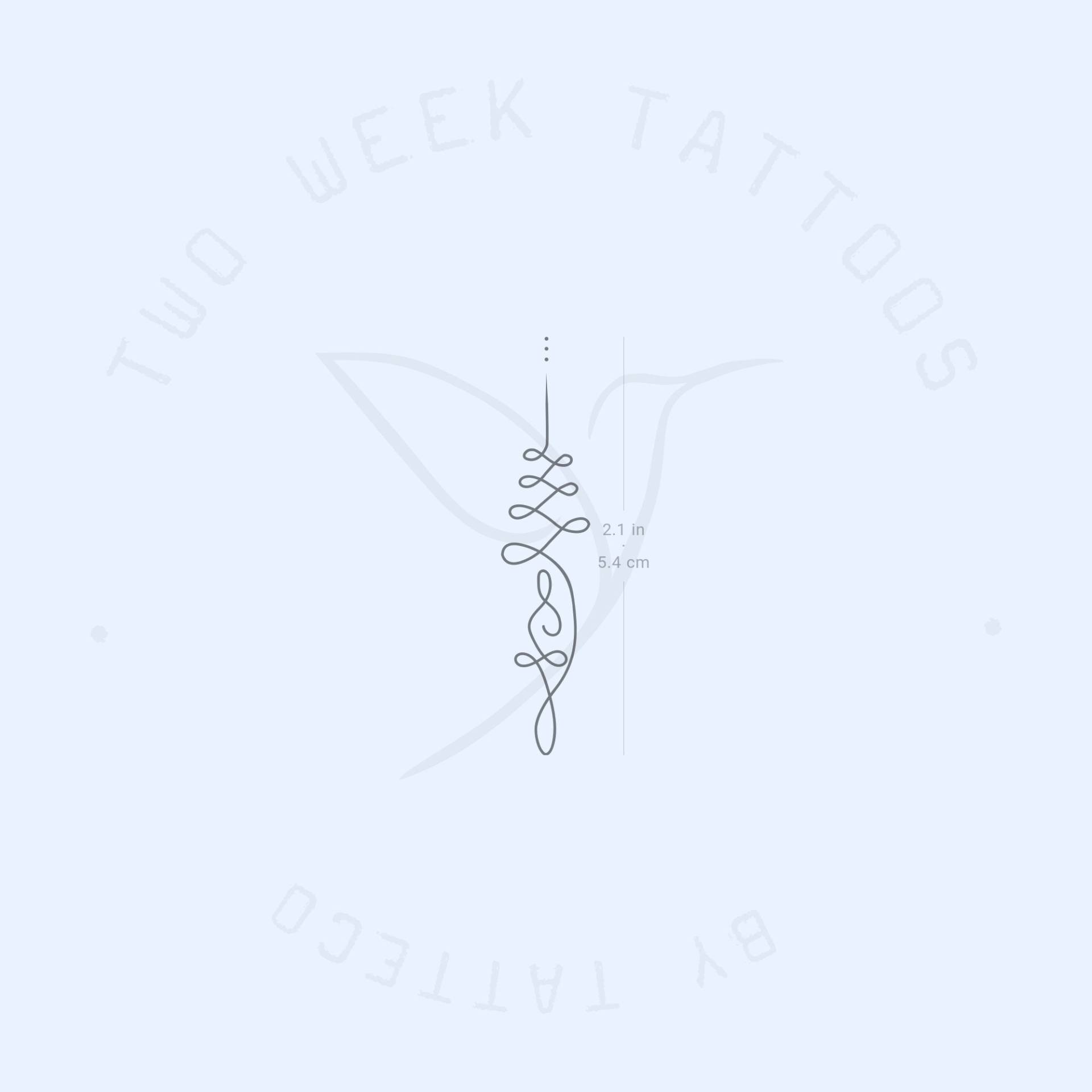 Meditation Unalome Semi-Permanent Tattoo | 2Er Set Meditation Unalome Semi-Permanent Tattoo | 2Er Set von Etsy - twoweektattoos