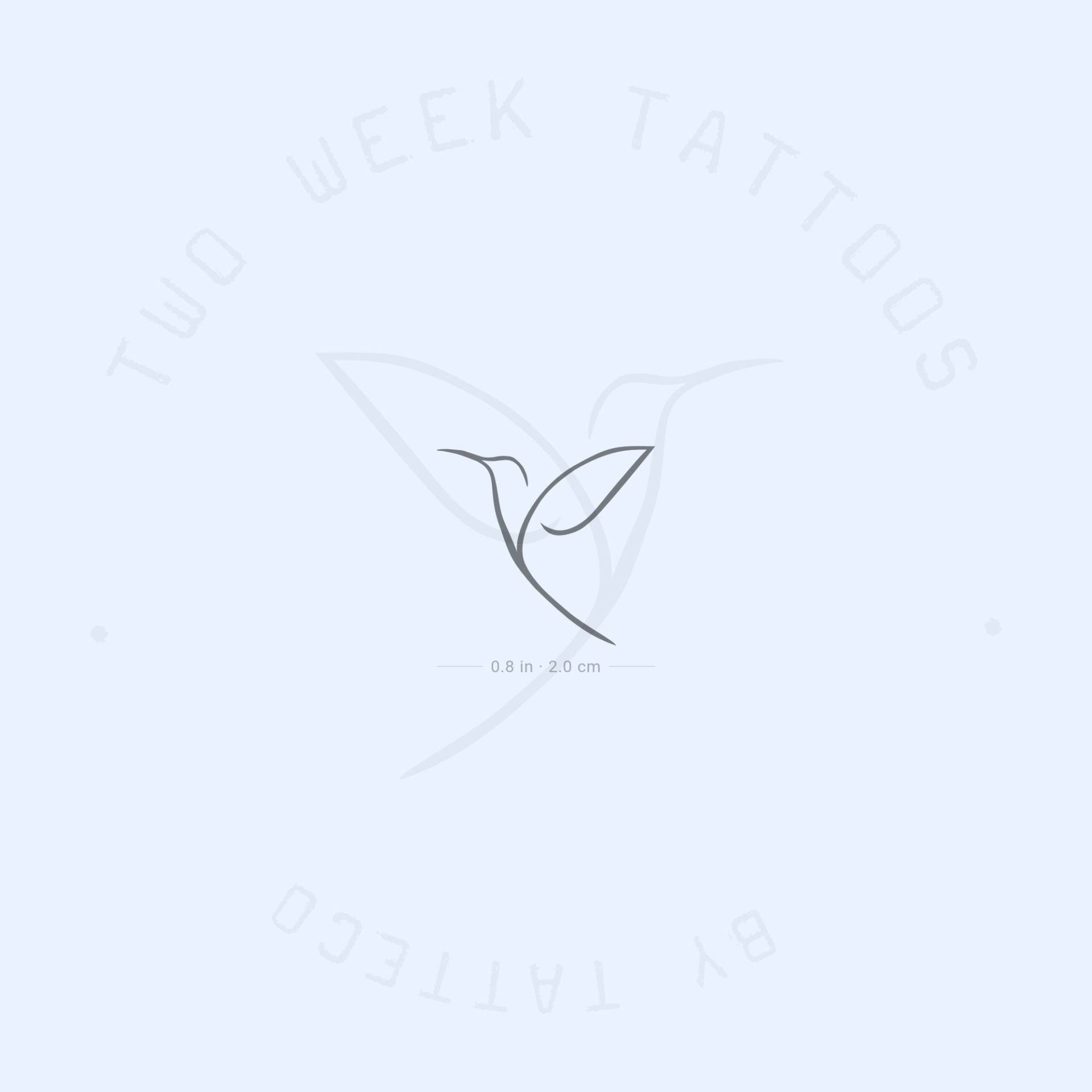 Minimalist Kolibri Semi-Permanent Tattoo | 2Er Set von Etsy - twoweektattoos