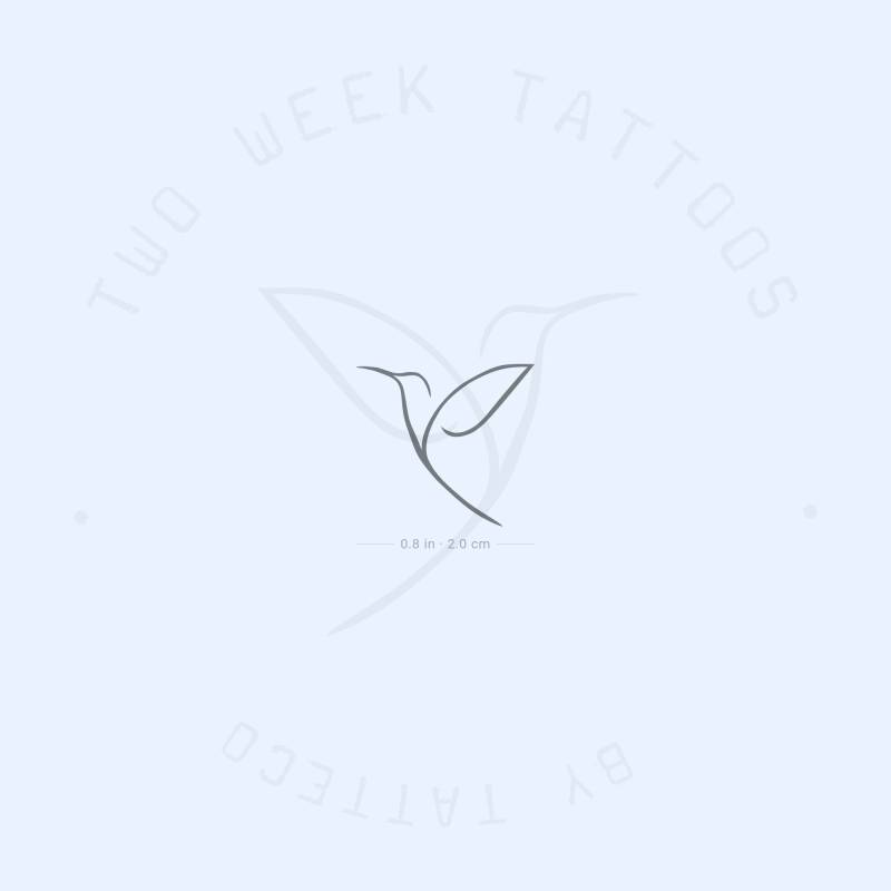 Minimalist Kolibri Semi-Permanent Tattoo | 2Er Set von Etsy - twoweektattoos